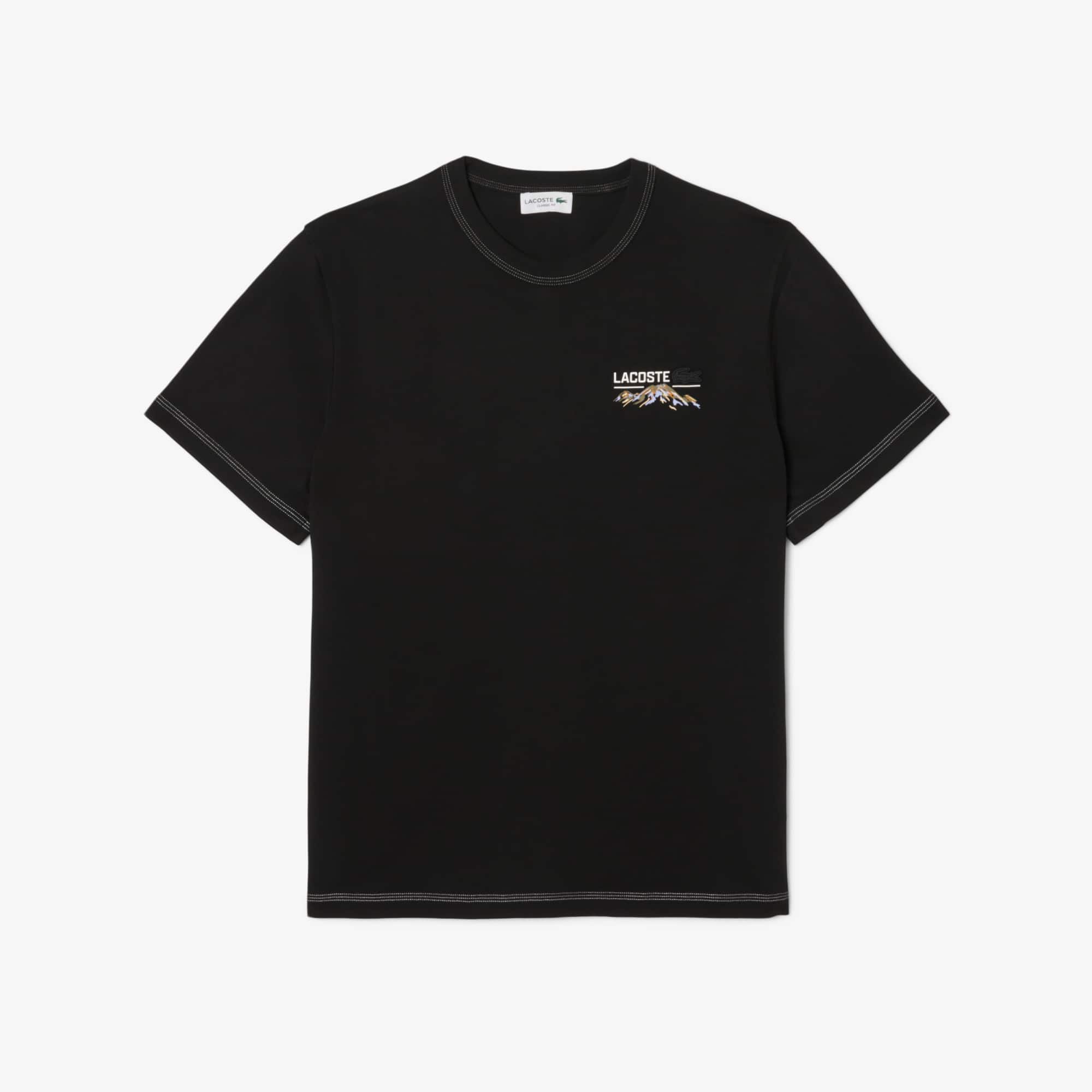 Men's Multi Print Jersey T-Shirt - Black