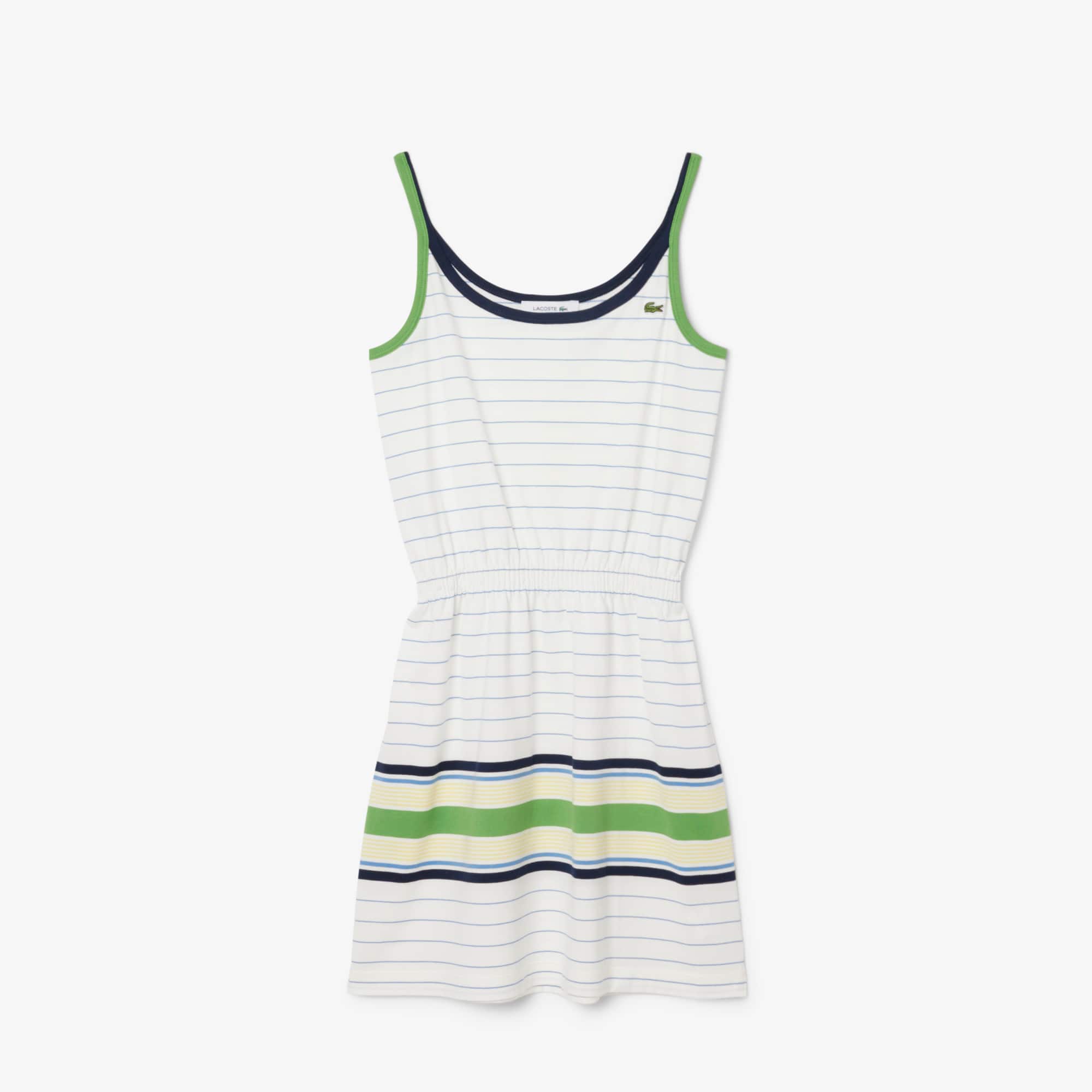 Striped Cotton Tank Dress - Blanc / Bleu / Bleu Marine / Jaune / Vert