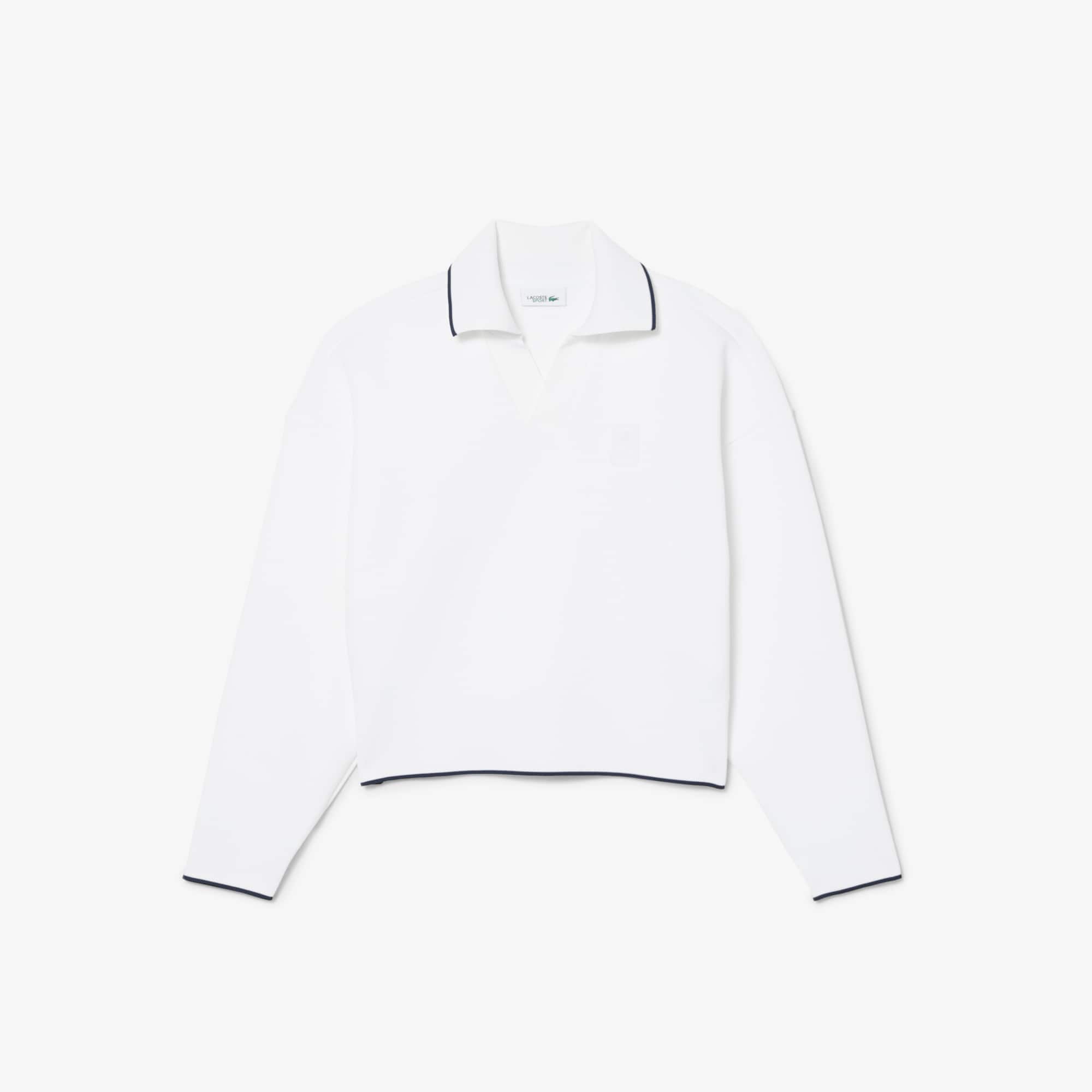 Tennis Heritage Polo Collar Sweatshirt - White