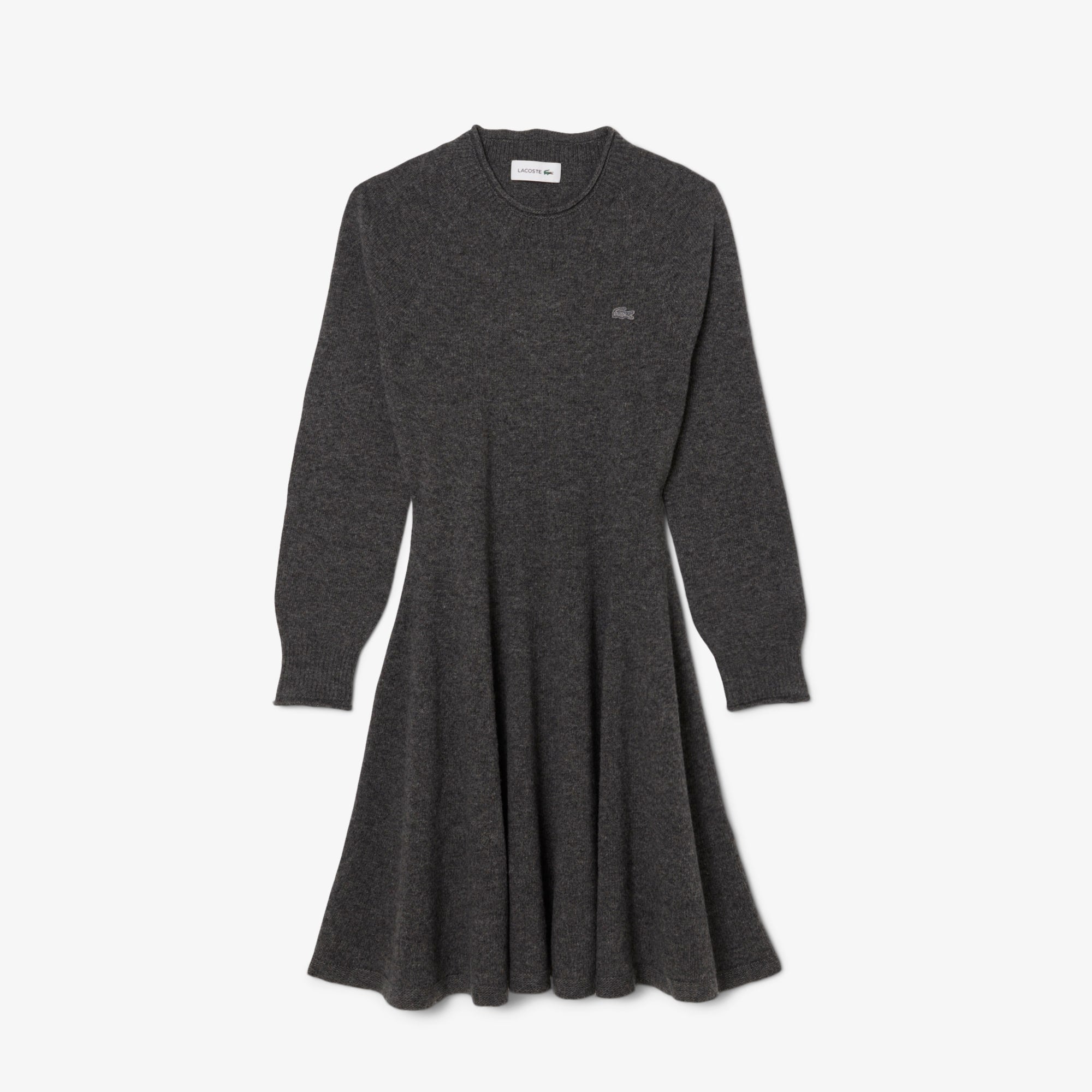 Women's Short Seamless Wool Dress - Grey pitch