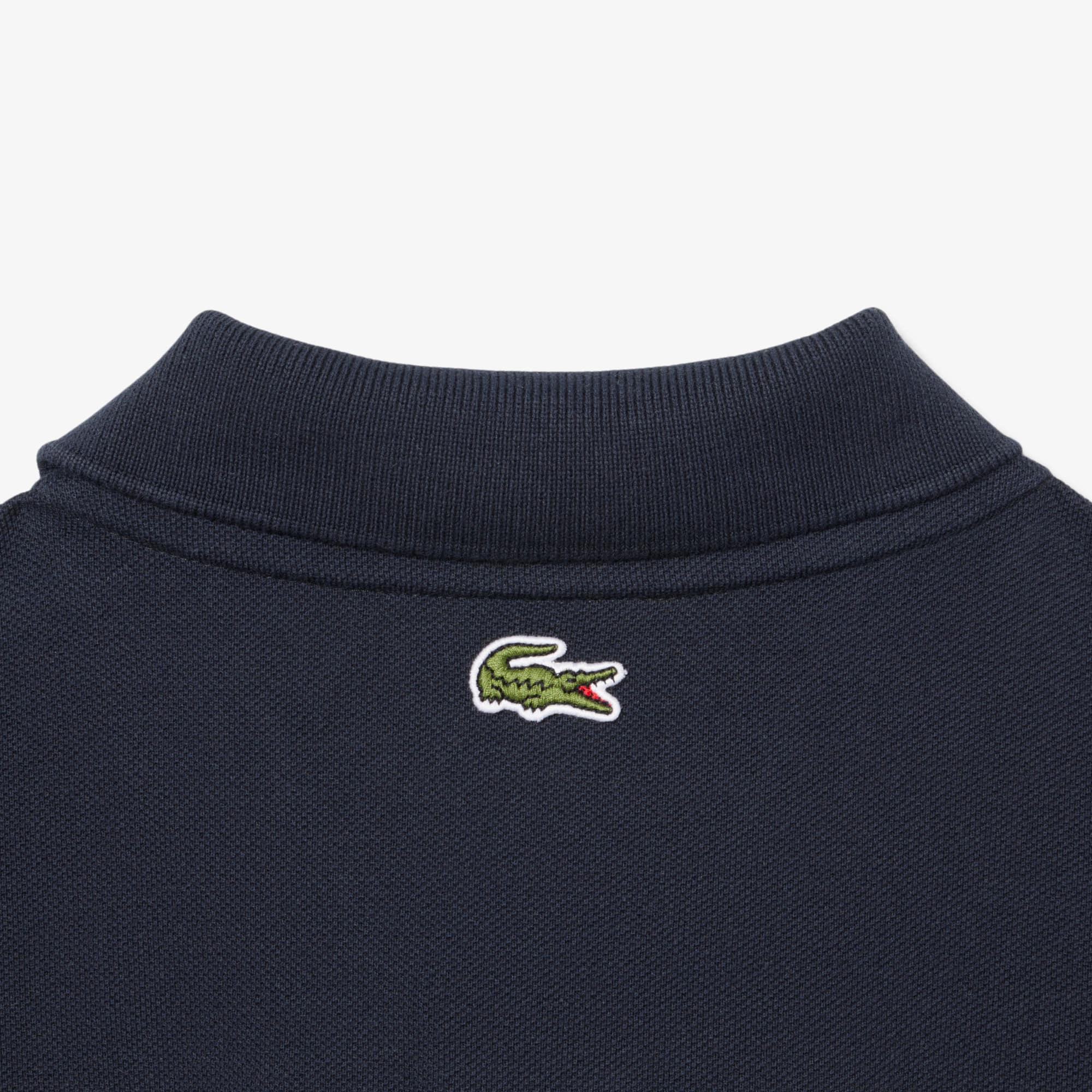Classic Fit Printed Petit Piqué Polo - Black