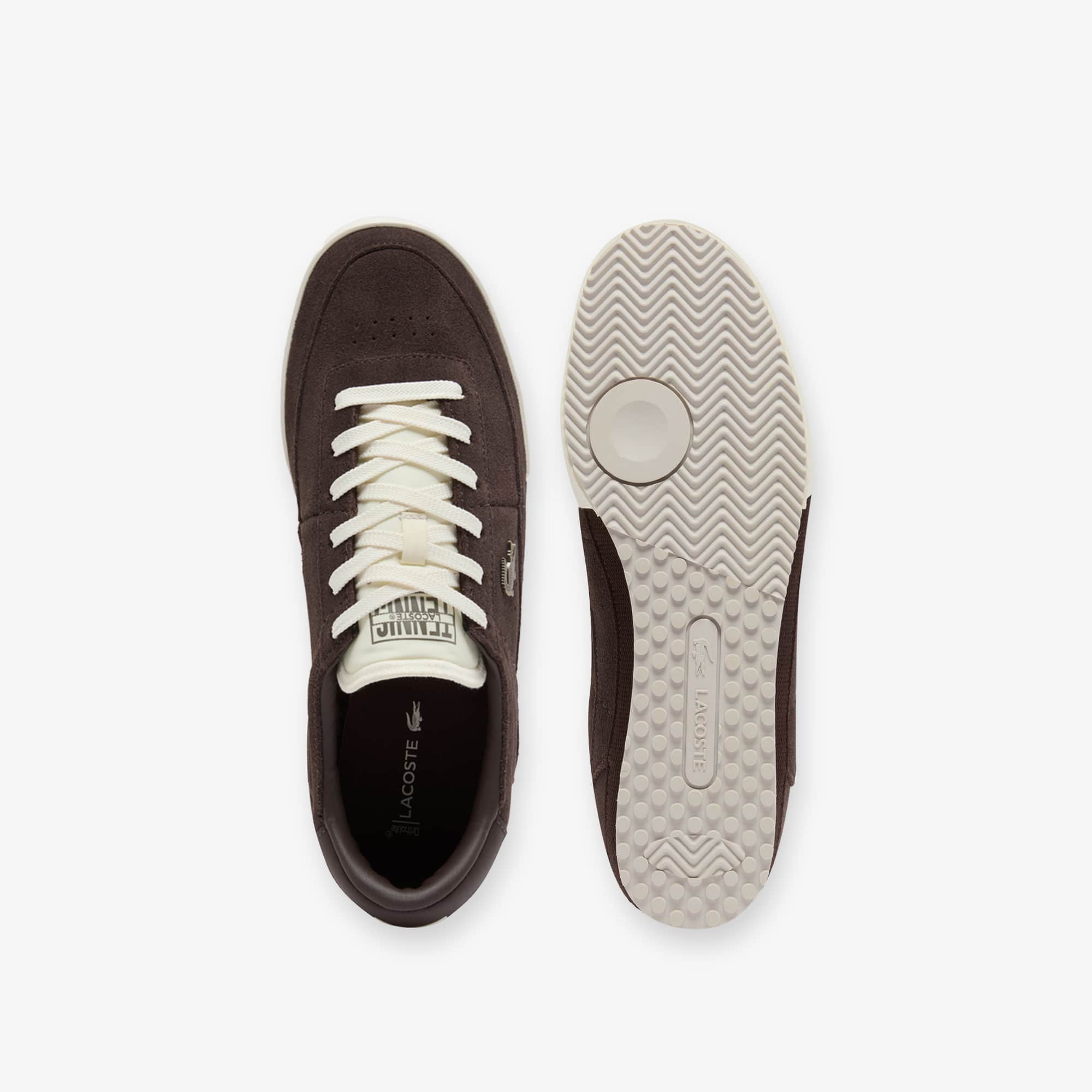 Men's Aura Suede Sneakers - DK BRW/OFF WHT