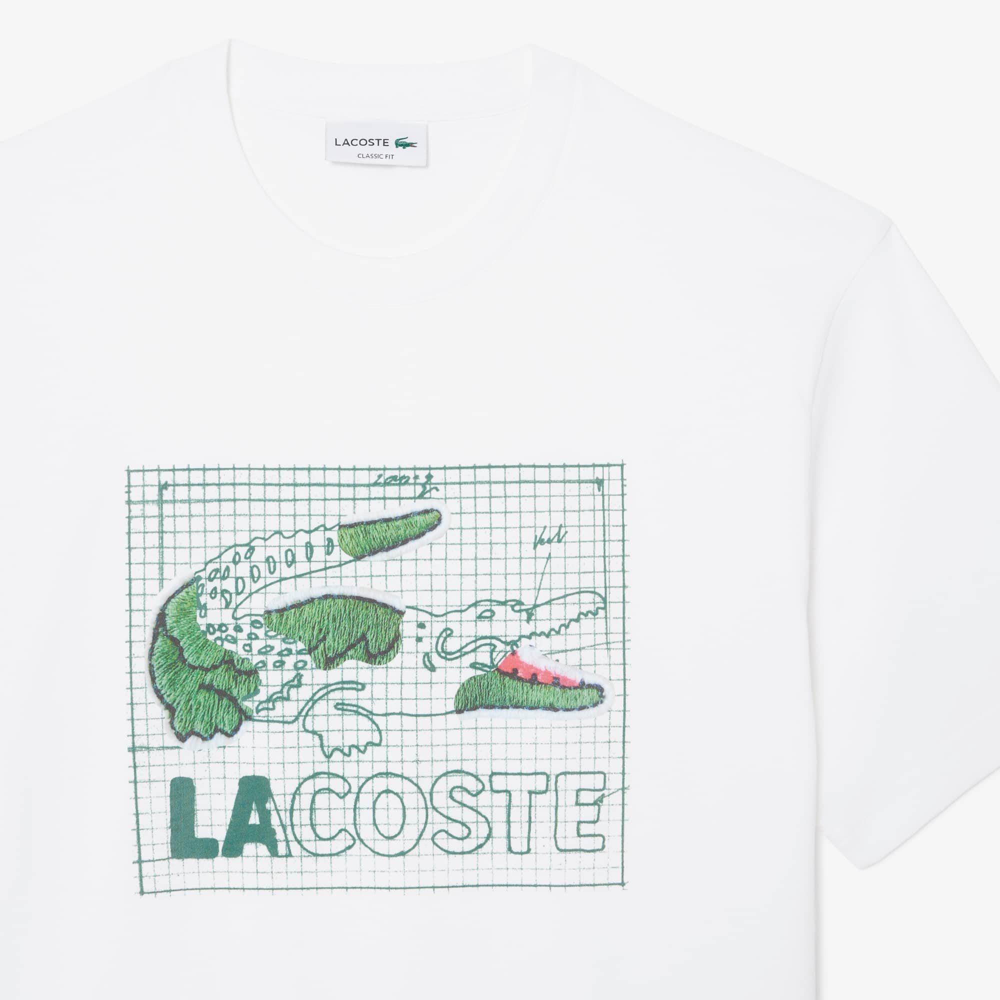 Printed Cotton T-Shirt - White