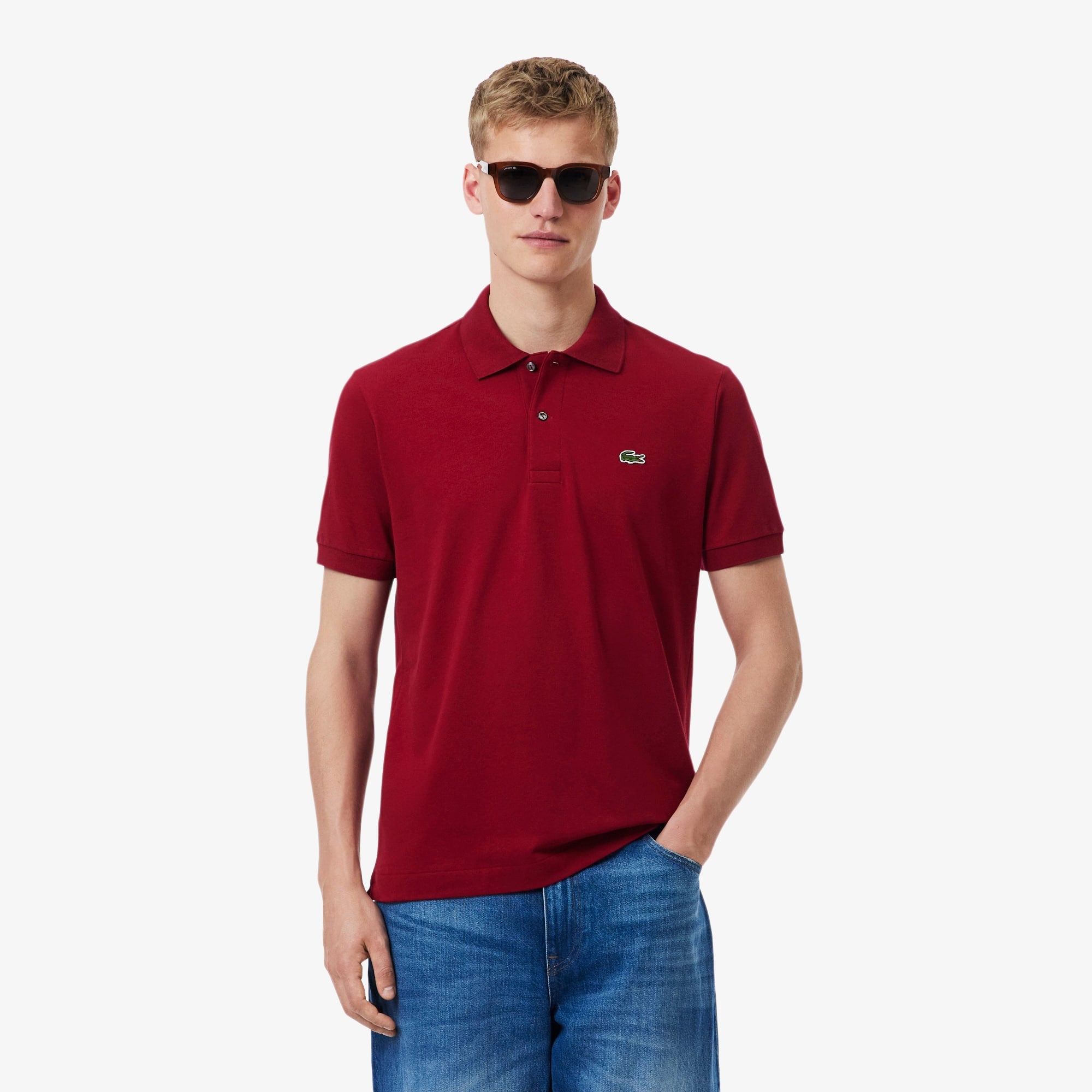 Men's Classic Fit LIGHT Piqué Polo - Bordeaux