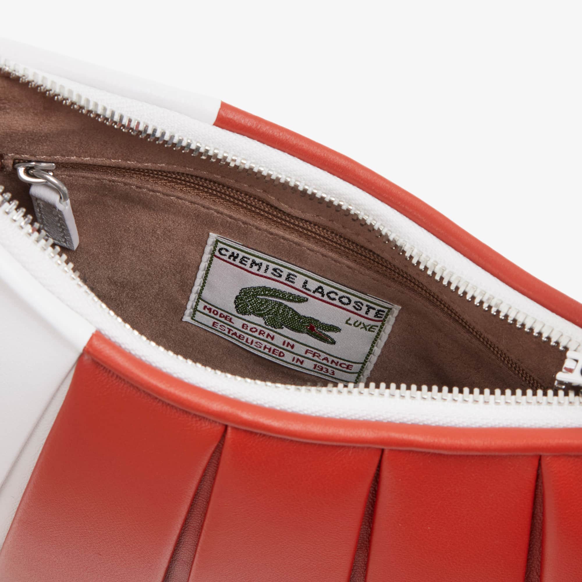 Runway Small Lenglen Two-Tone Leather Bag - ORANGINE WHITE
