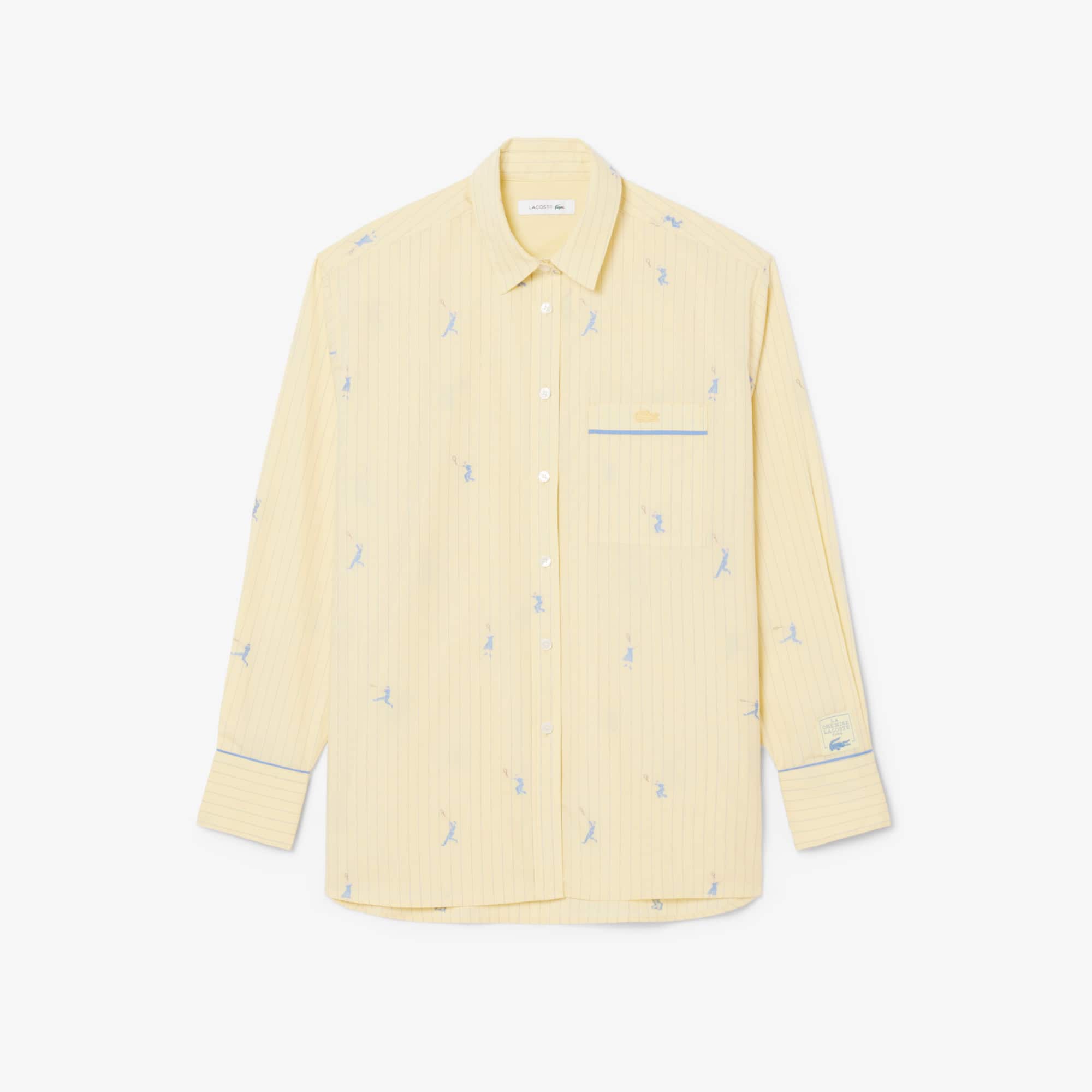 Oversized Shirt with Motifs - Jaune / Bleu