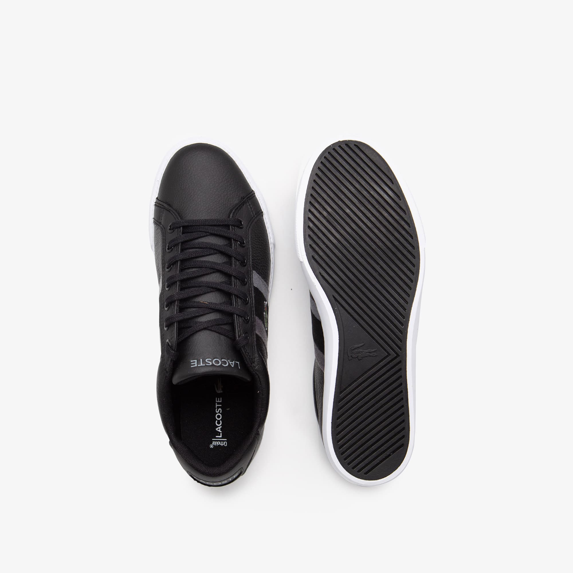 Men's Lace-Up Sneakers - BLACK / GREY