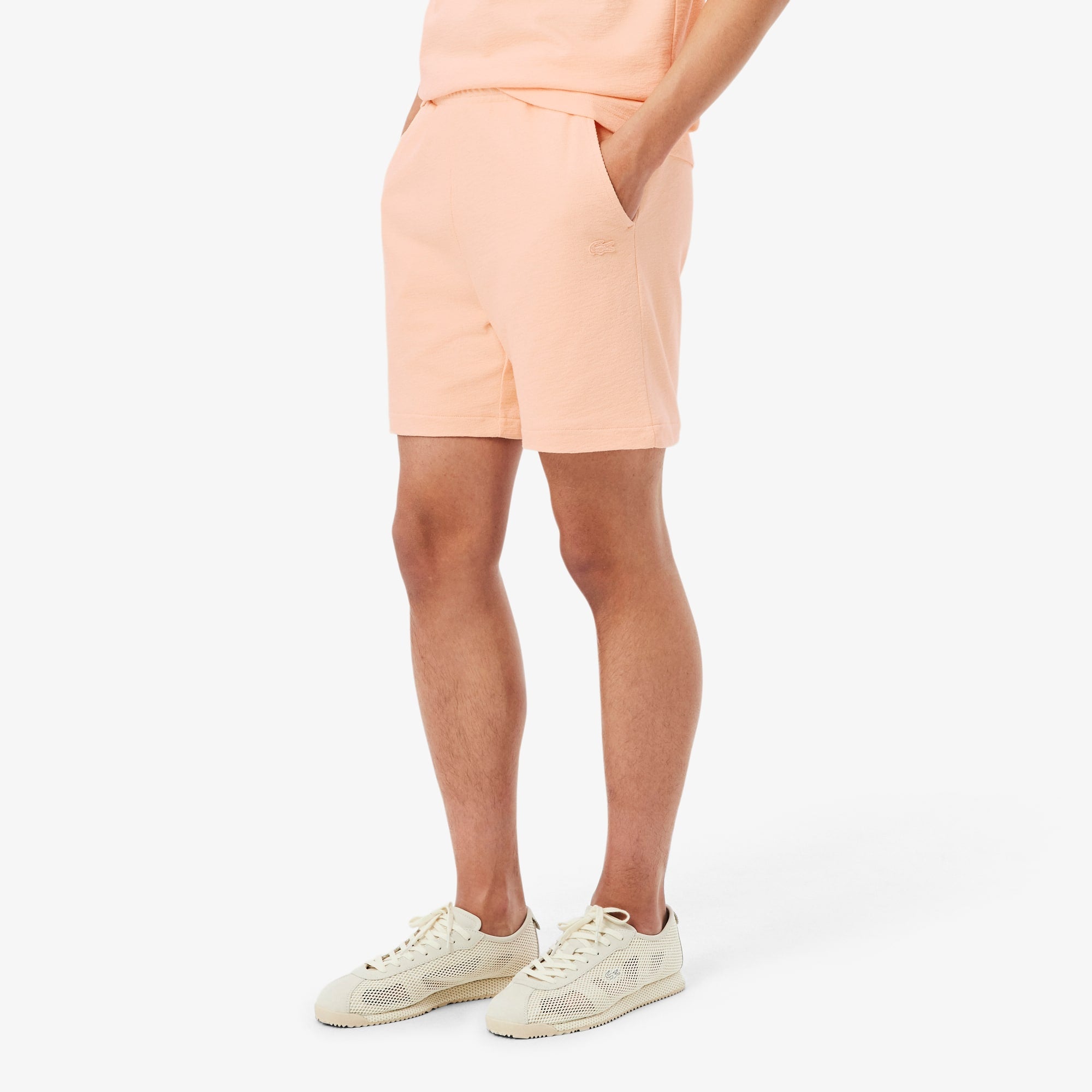 Textured Jersey Shorts - Rose Pale
