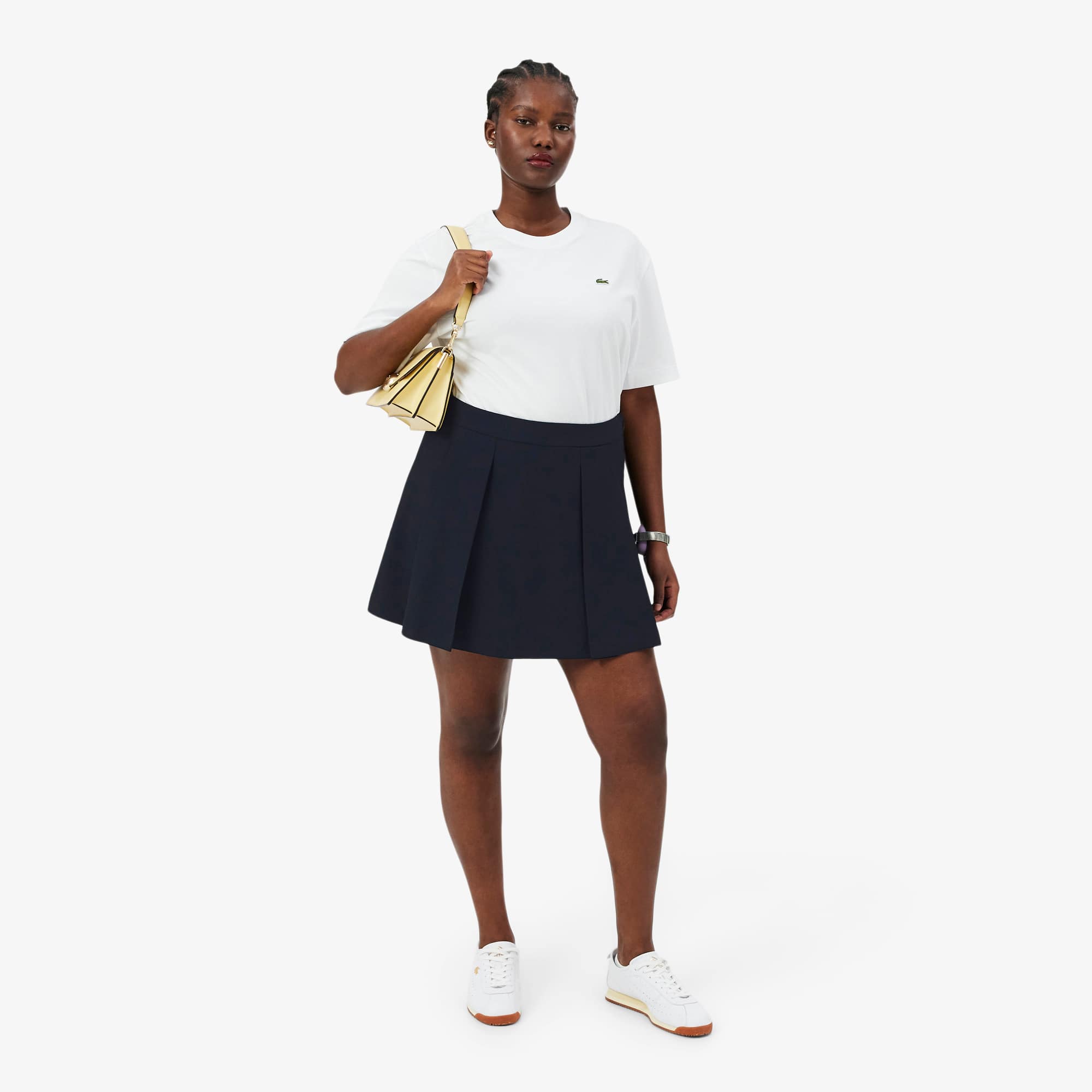 Short Fluid Pleated Skirt - Abysm blue