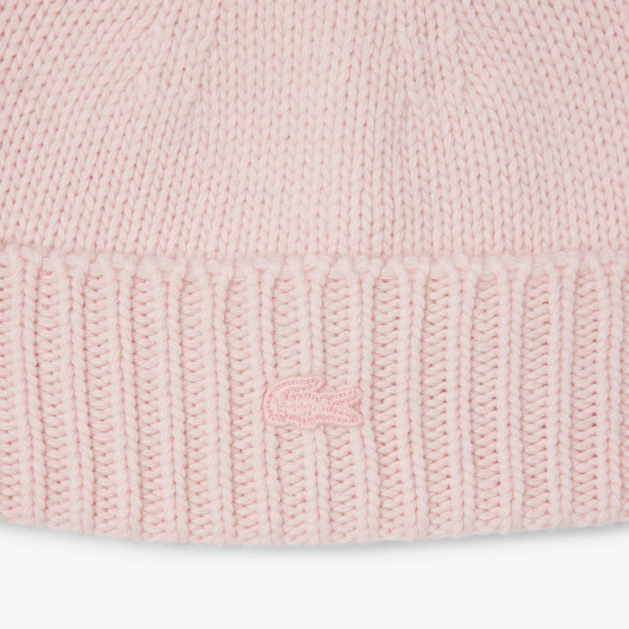 Women's 3D Rib Knit Wool Beanie - Light Pink
