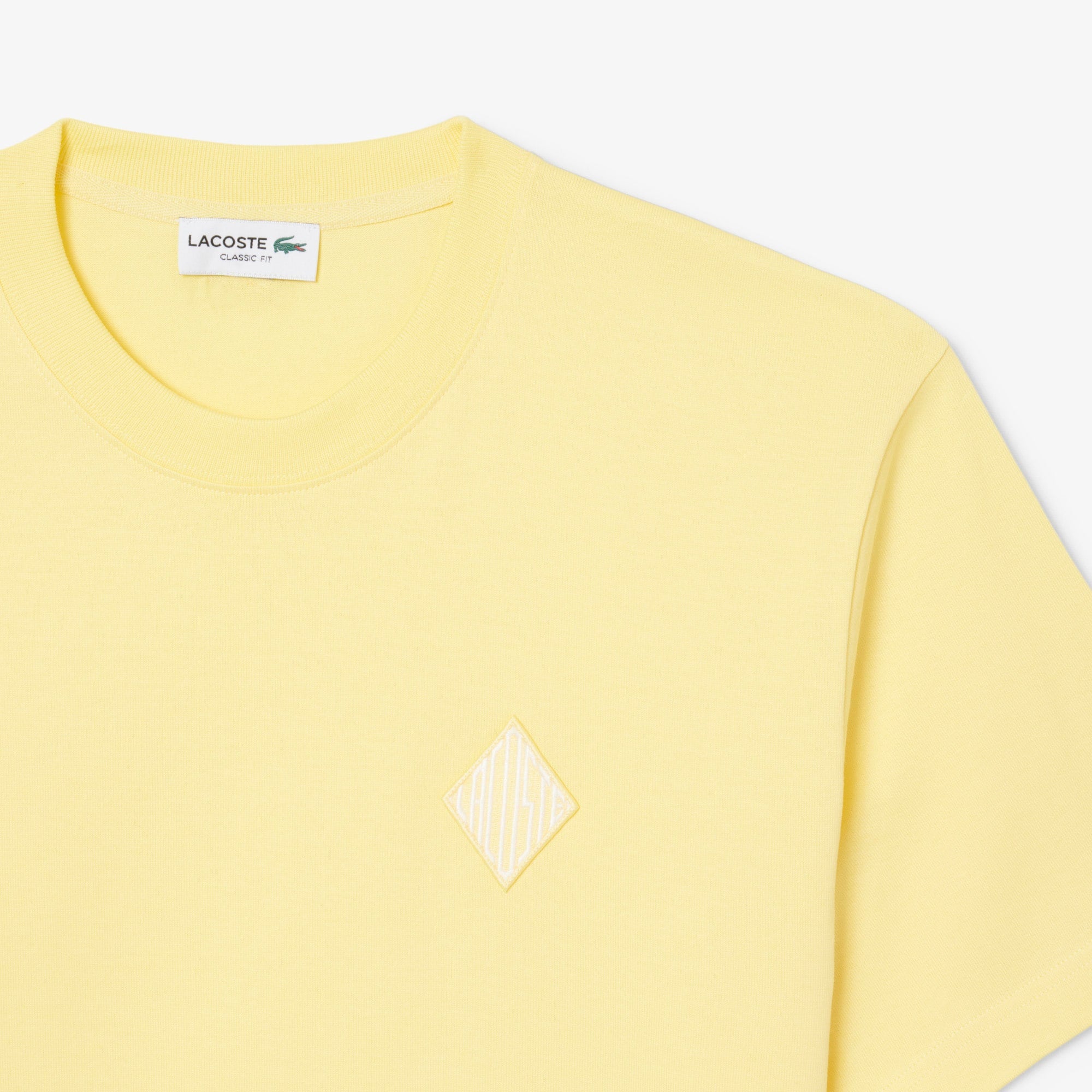 Classic Fit Heavy Badge Accent T-Shirt - Pastel yellow