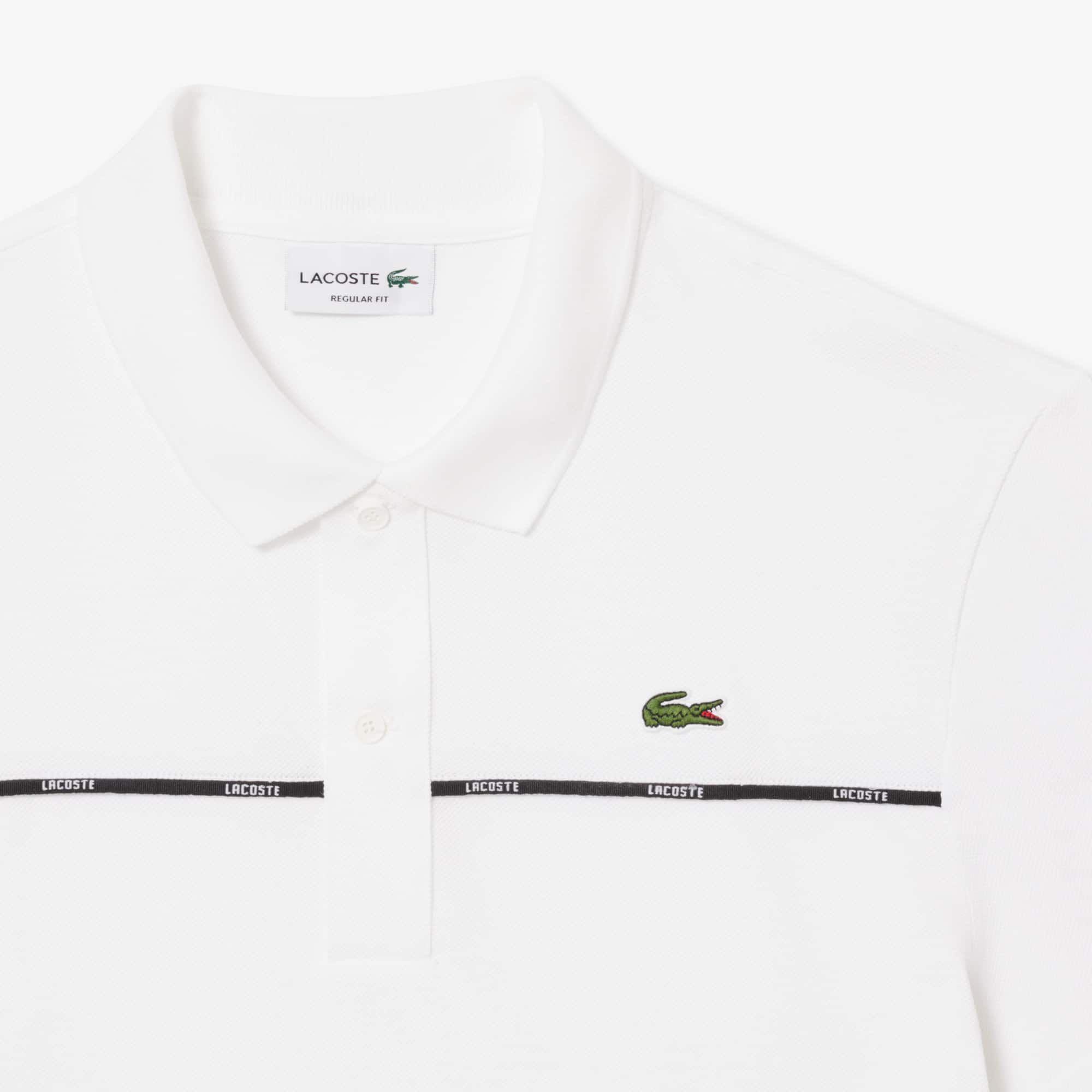 Men's Regular Fit Logo Trim Polo - White