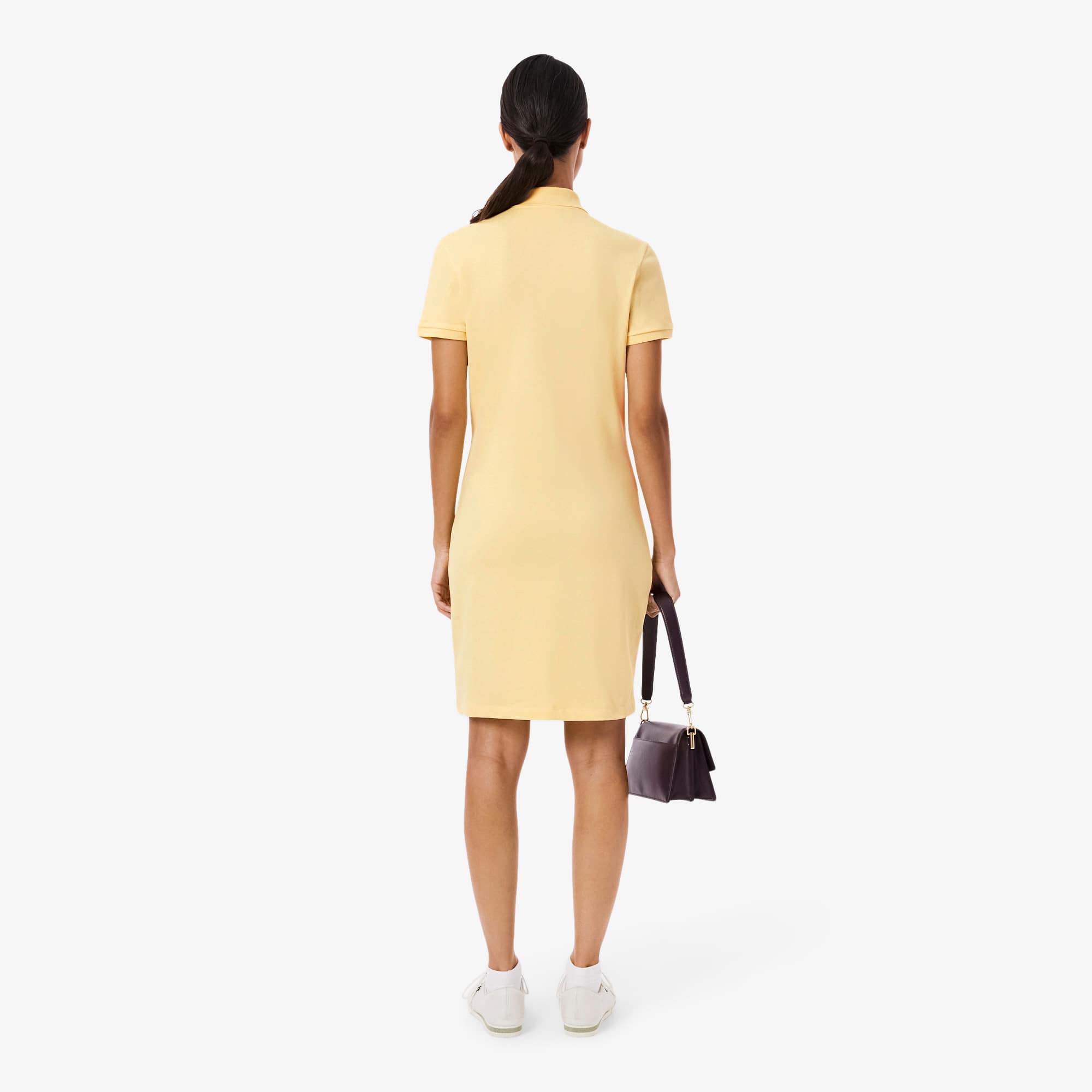 Women's Slim Fit Stretch Mini Piqué Polo Dress - Yellow
