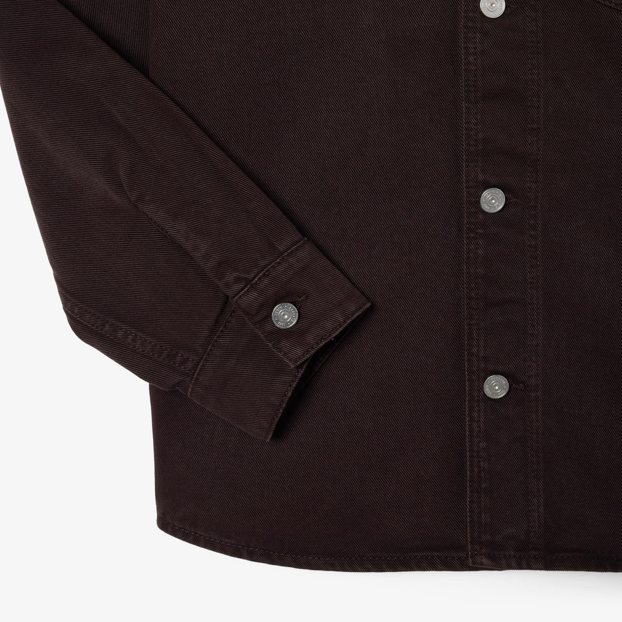 Oversized Denim Overshirt - Brown