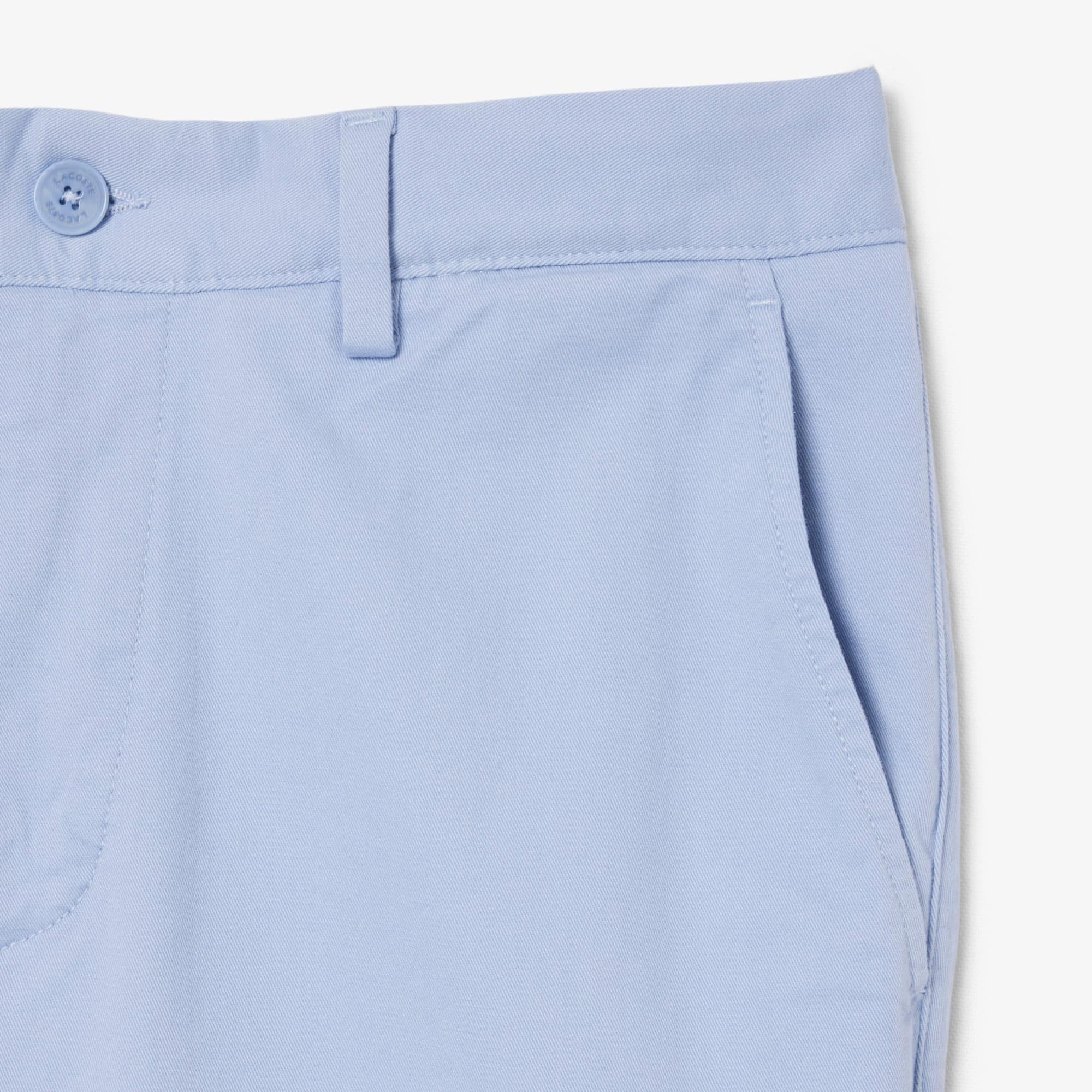 Regular Fit Cotton Chino Pants - Light Blue