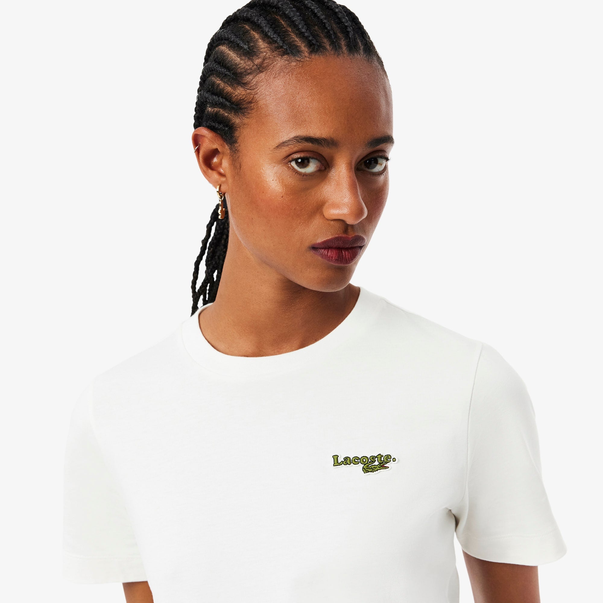 Cotton Badge T-Shirt - White