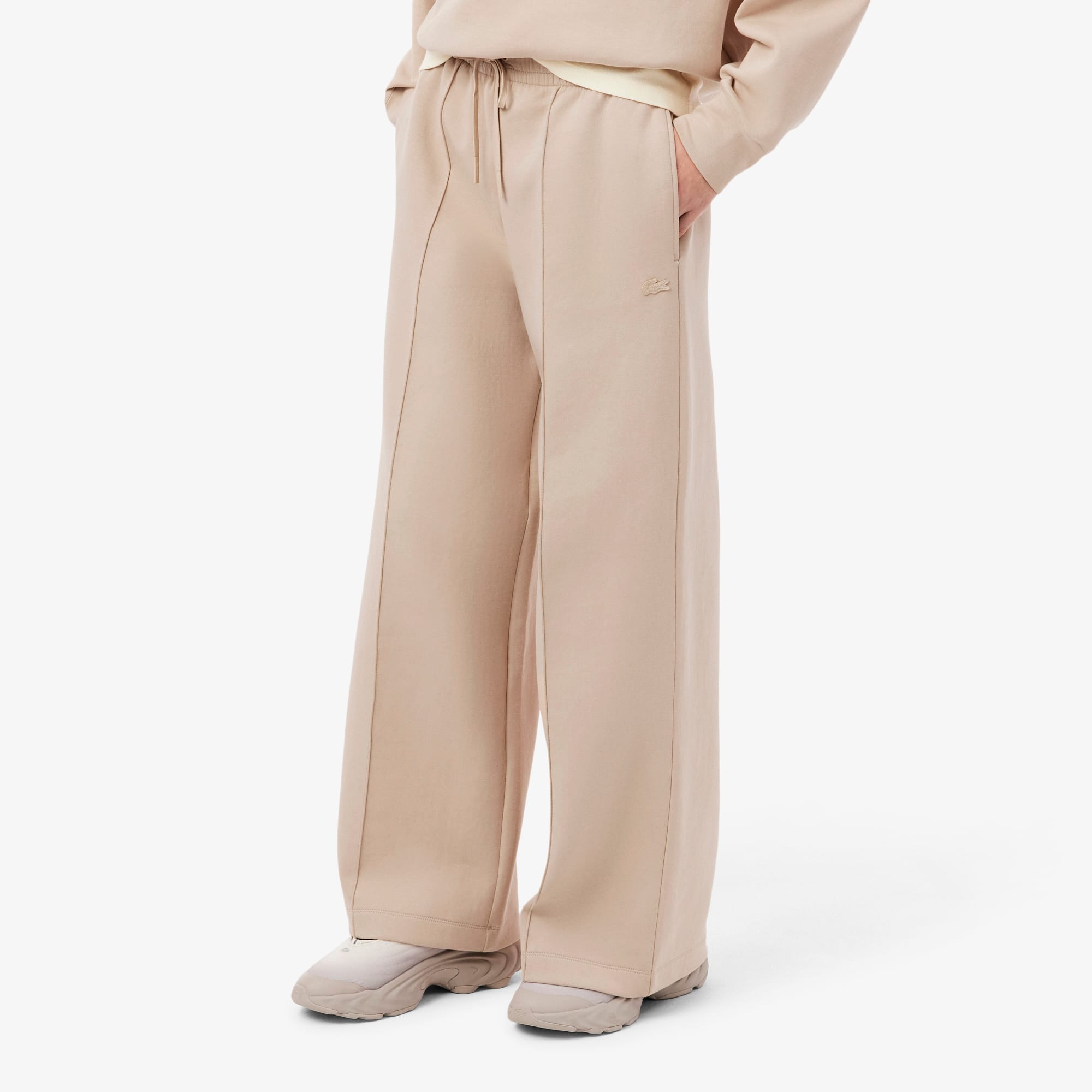 Wide Fit Jersey Sweatpants - Beige