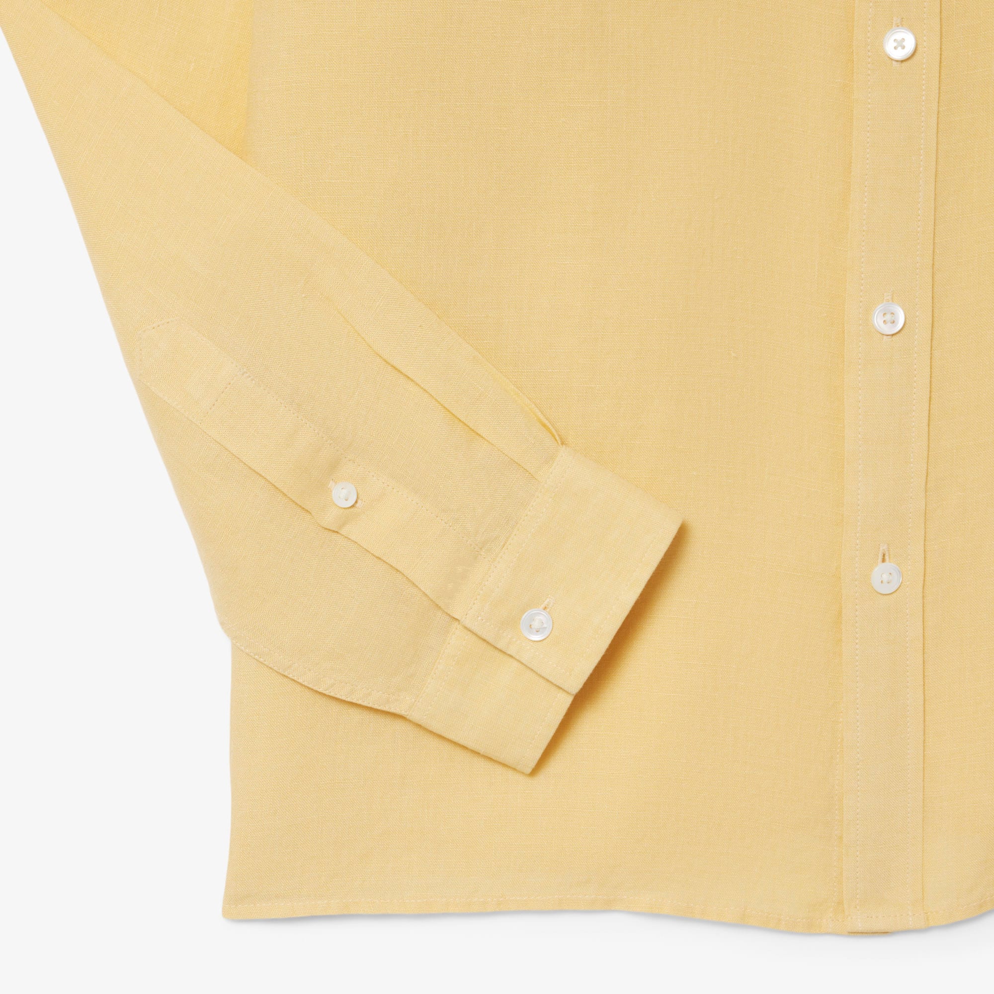 Men's Regular Fit Linen Shirt - Jaune