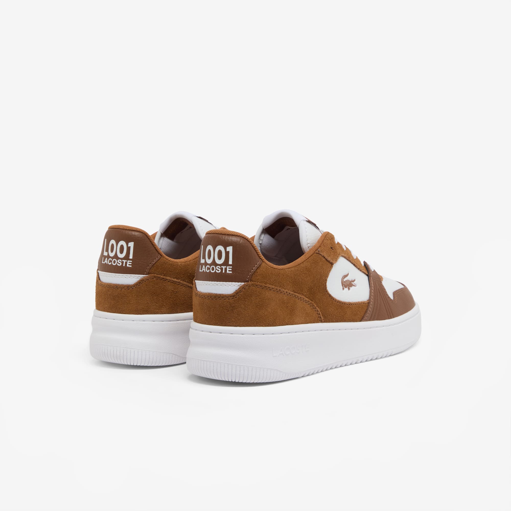 Men's L001 Set Leather Sneakers - BRW/WHT