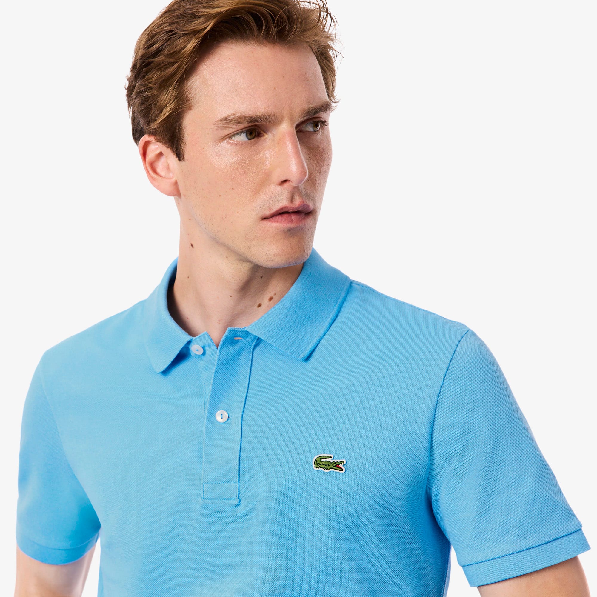 Men's Slim Fit Piqué Polo - Bonnie blue