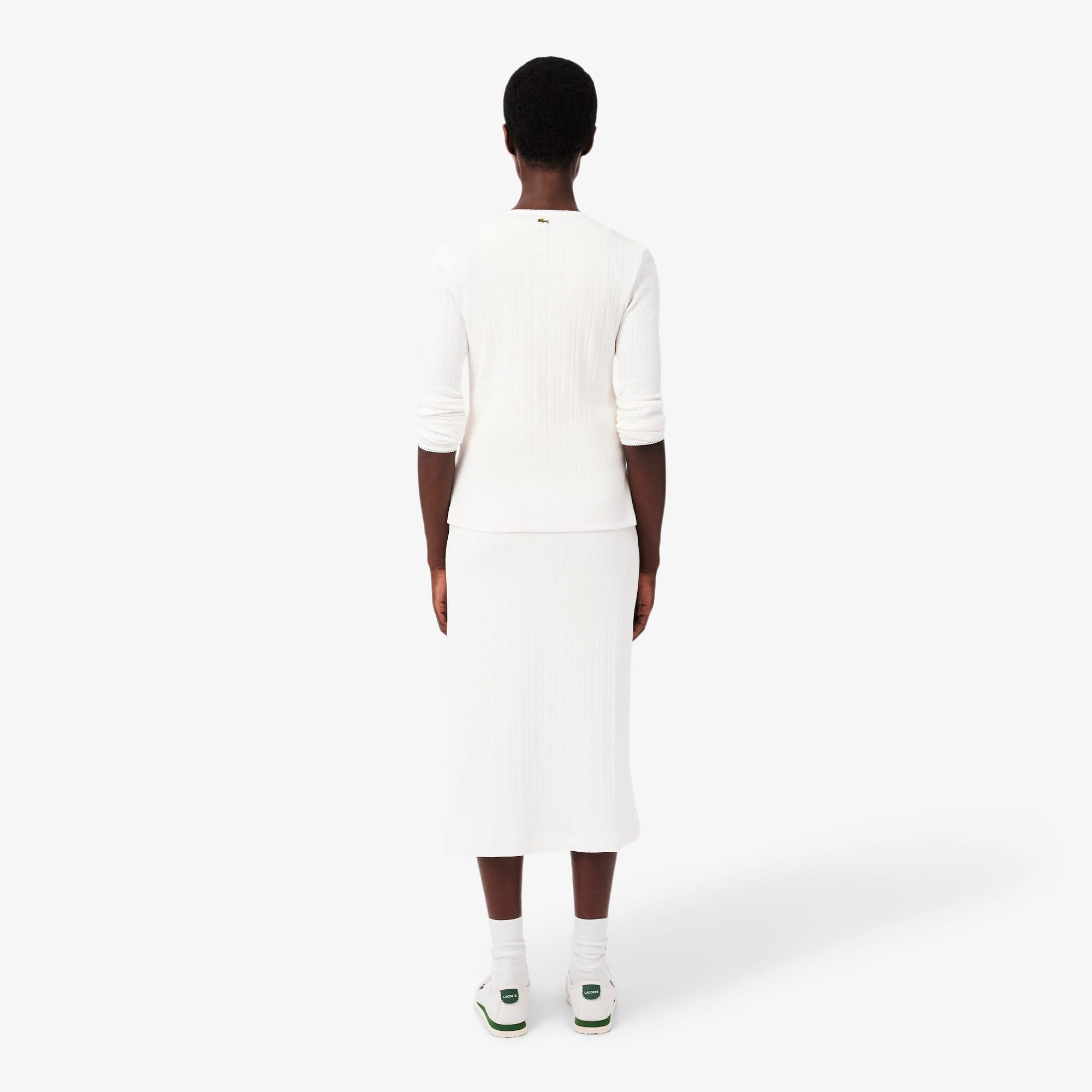 Cotton Midi Skirt - White