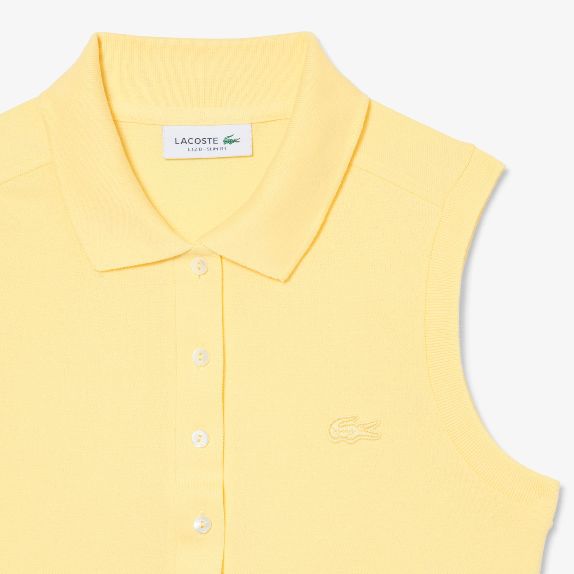 Women's Slim Fit L.12.D Sleeveless Stretch Polo - Pastel yellow