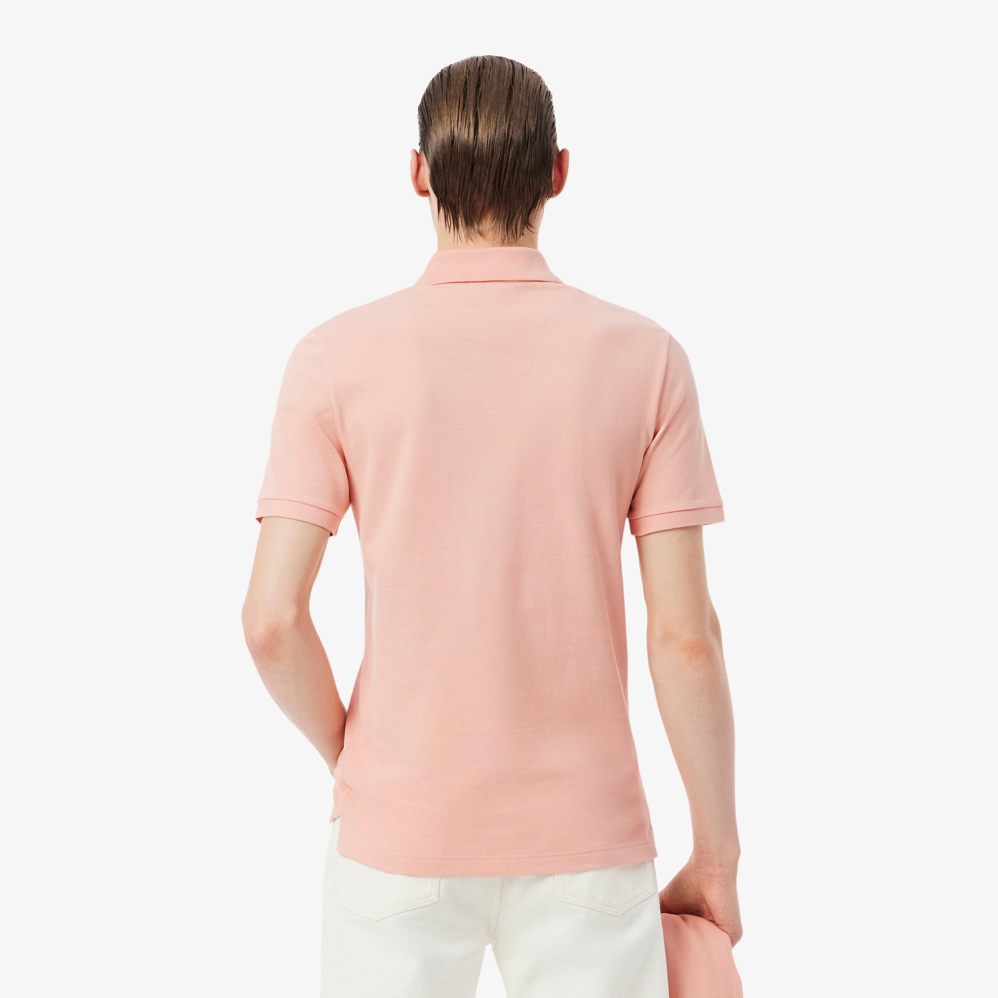 Men's Slim Fit Piqué Polo - Rose