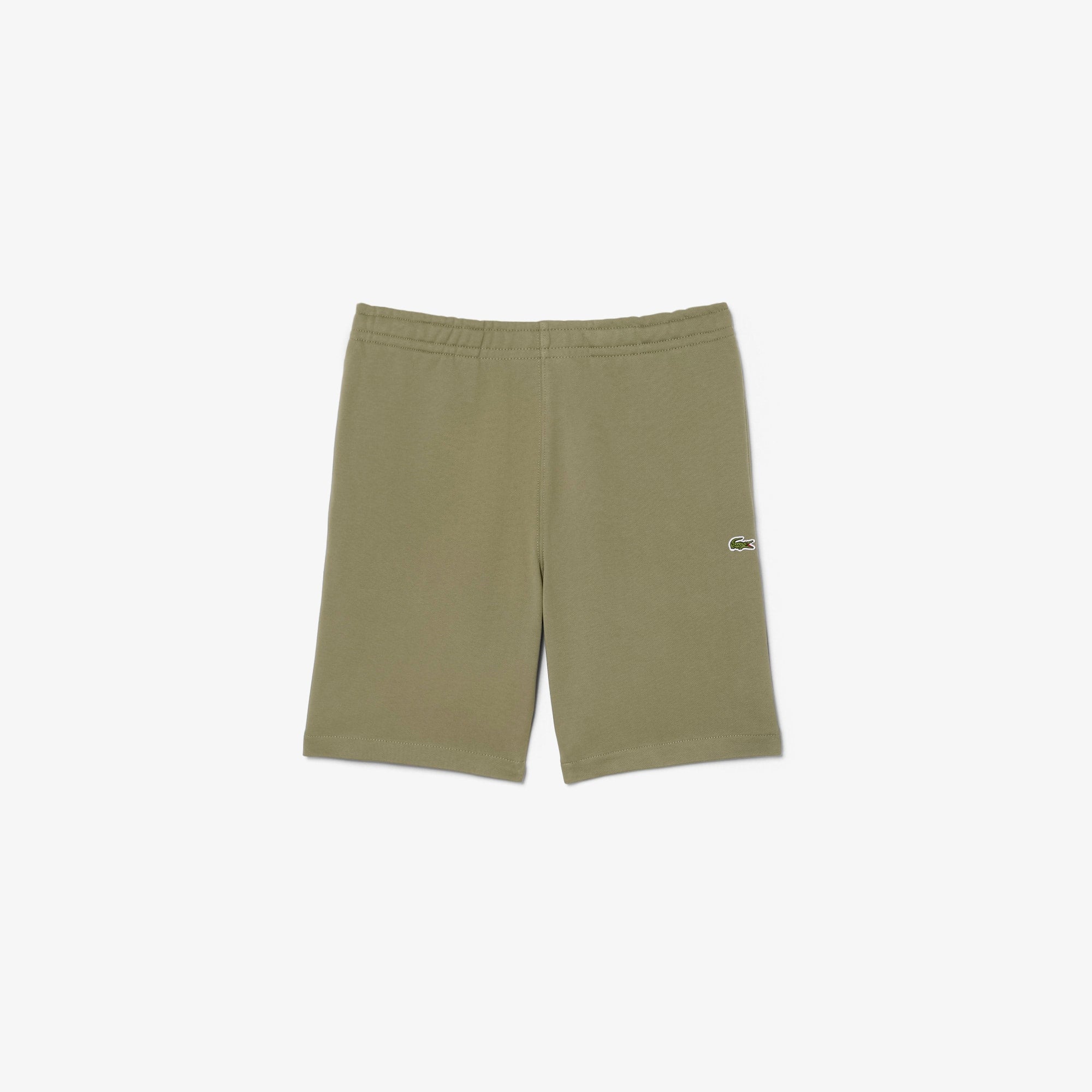 Regular Fit Logo Stripe Fleece Shorts - Khaki Green
