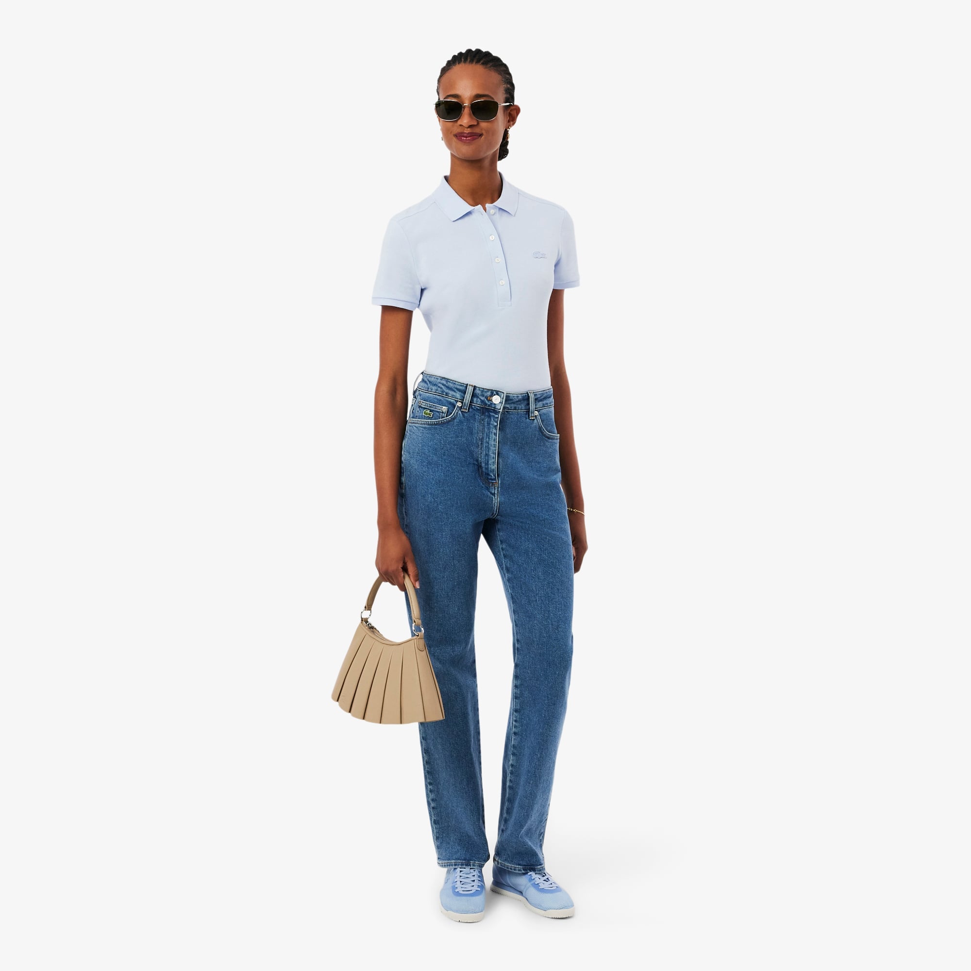 Women's Club-Low Sneakers - LT BLU/OFF WHT