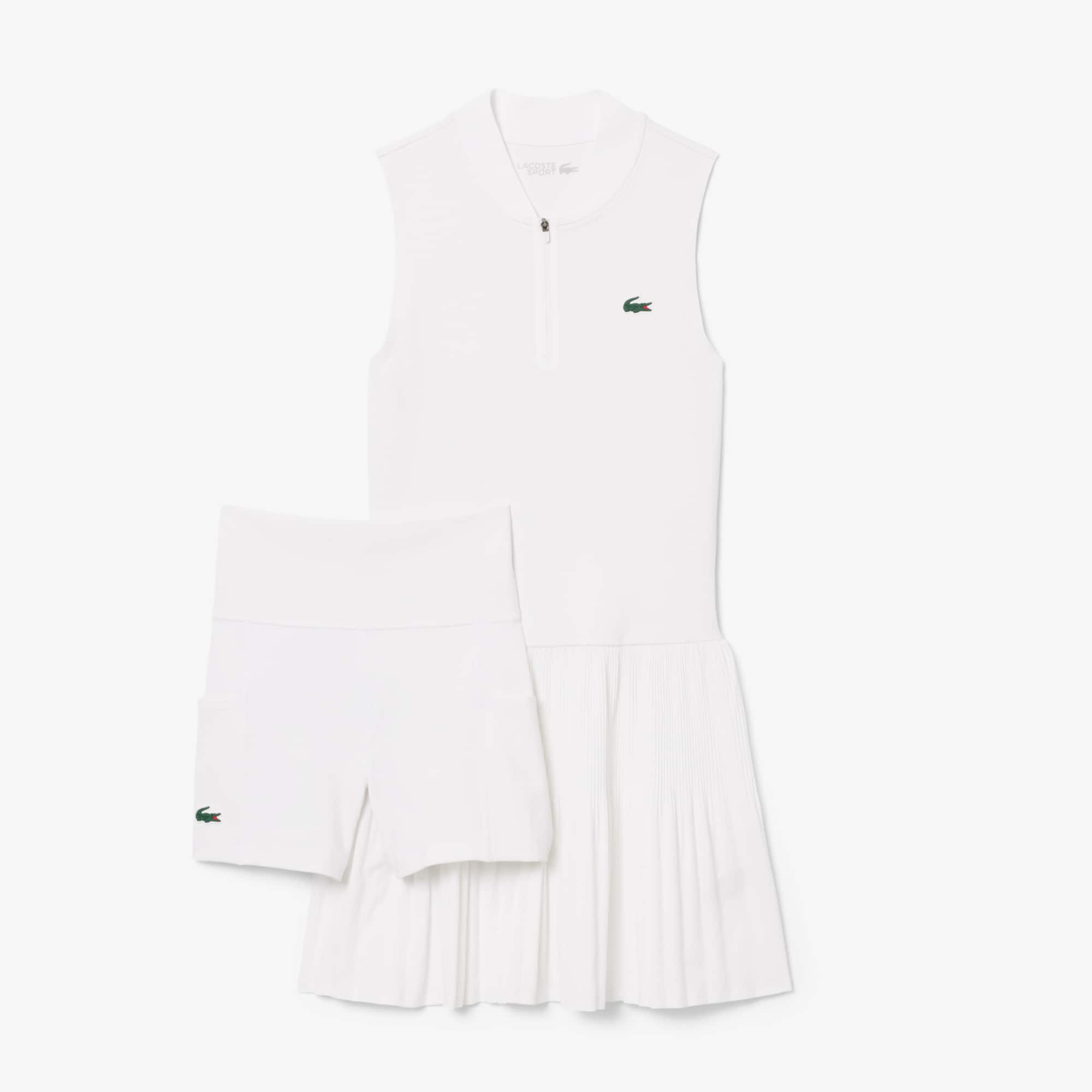 Ultra Dry Stretch Tennis Dress with Liner - White