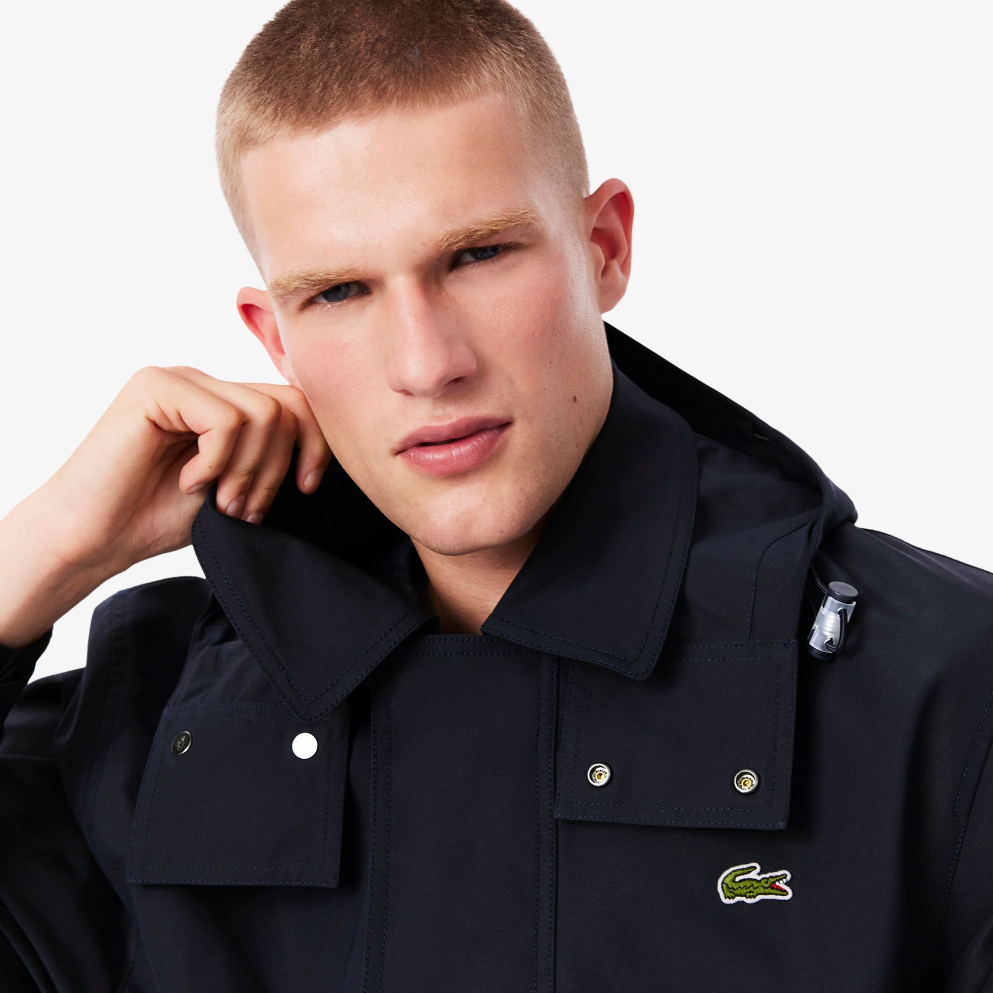 Men's Mid-Length Water-Repellent Hooded Parka - Abysm blue
