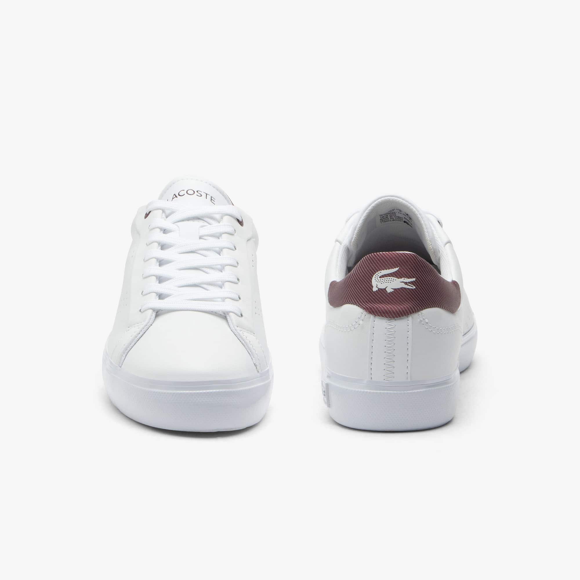 Women's Powercourt 2.0 Leather Sneakers - WHT/DK PURP