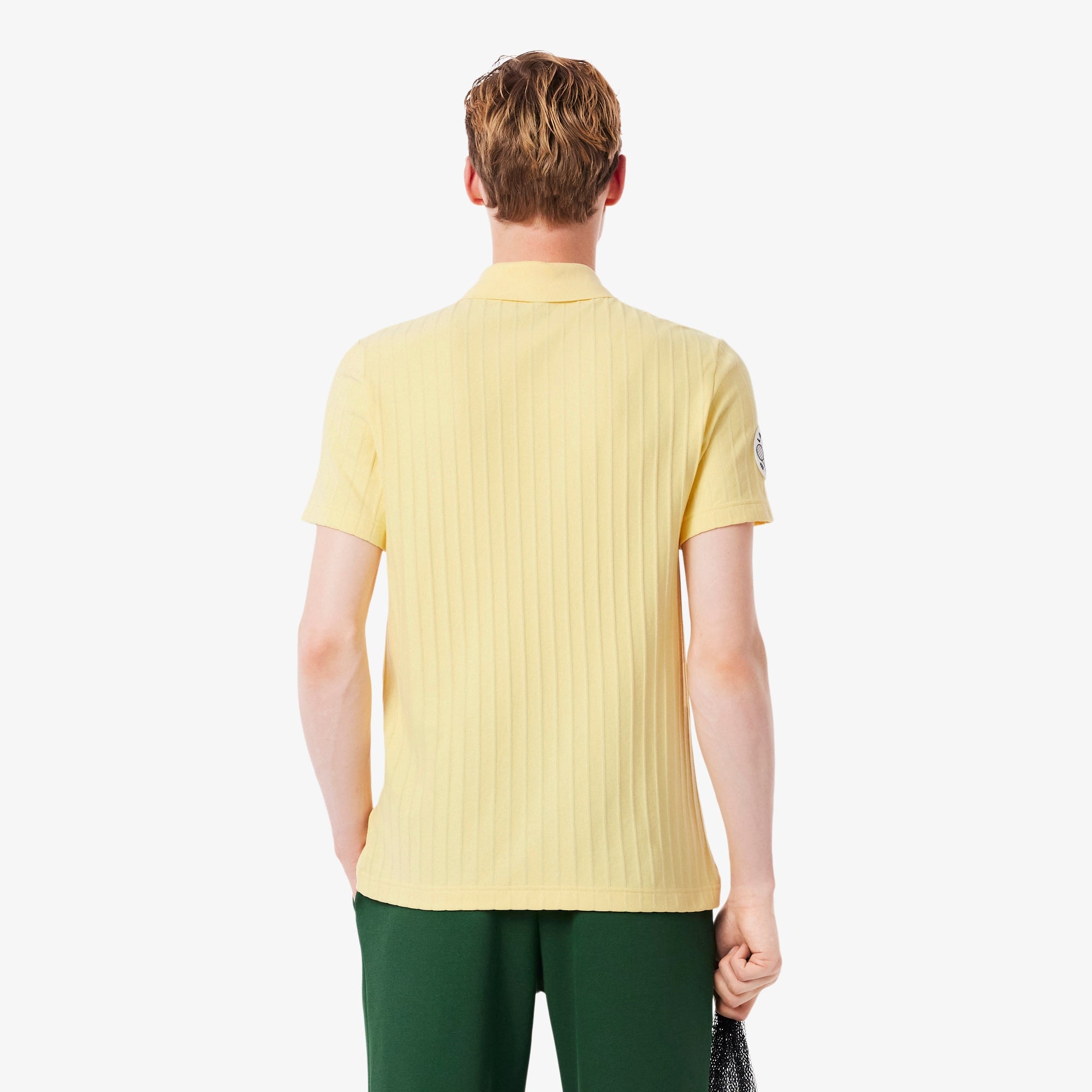 Men's Ultra Dry Badge Accent Tennis Heritage Polo - Yellow / White