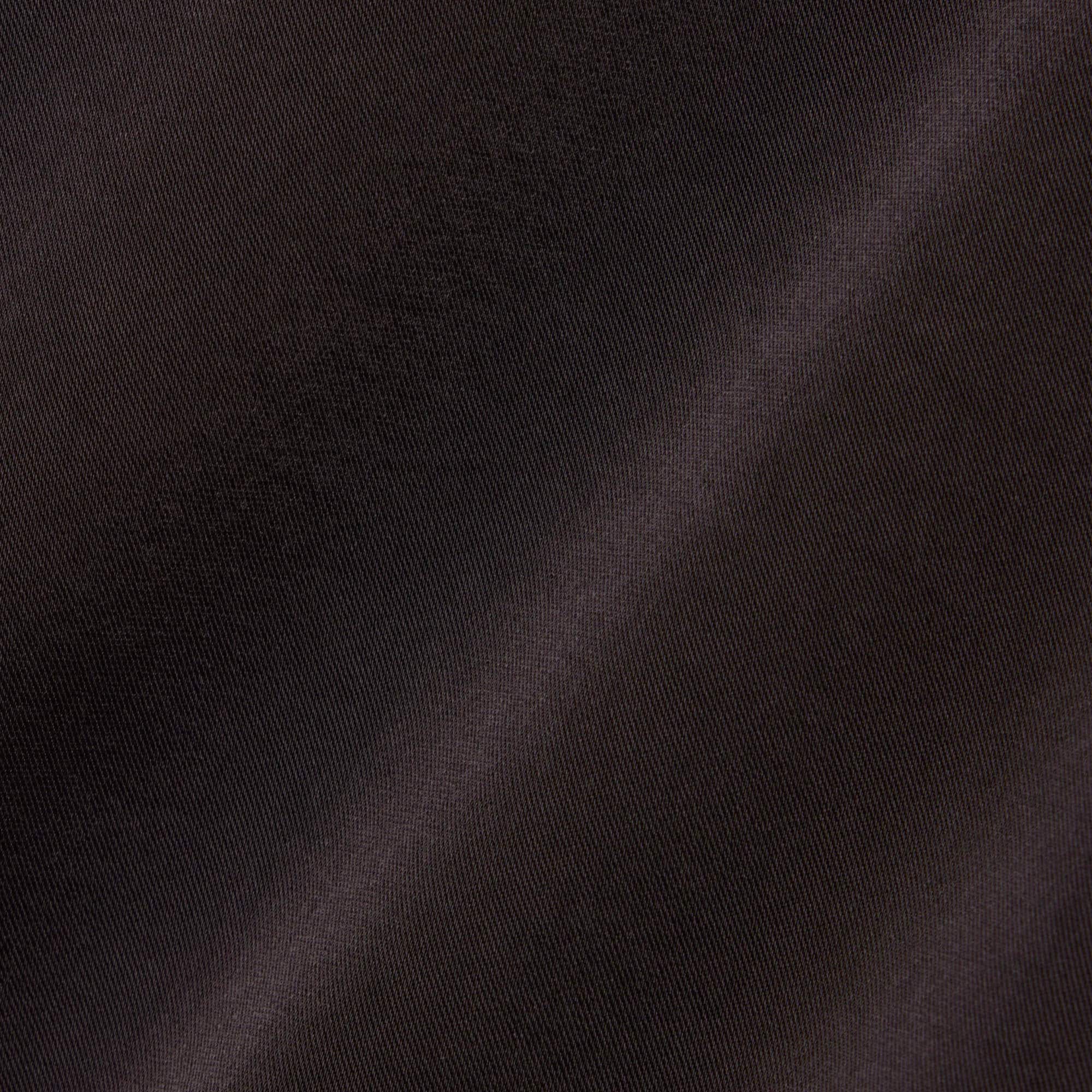 Relaxed Fit Satin Polo - Brown