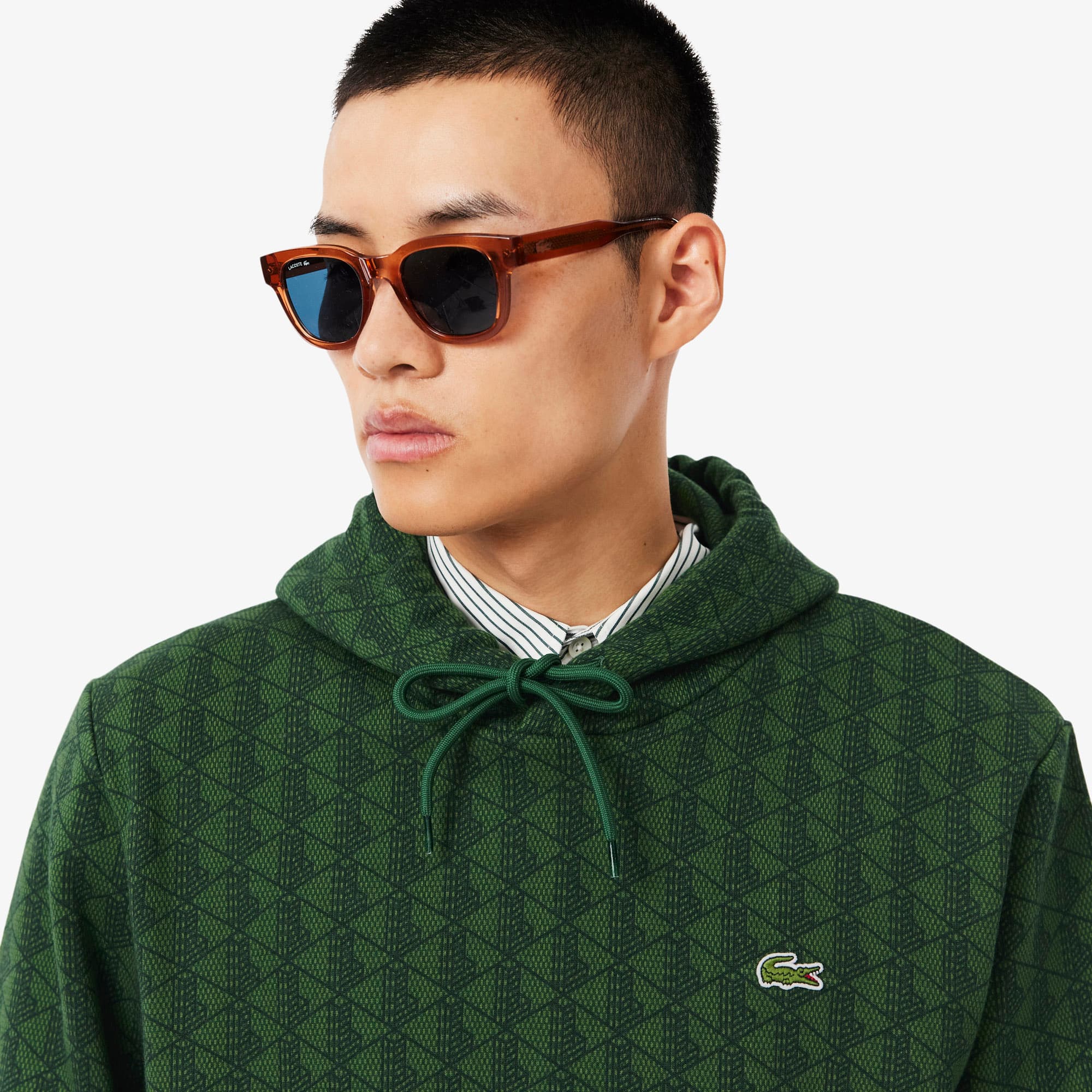 Men's Monogram Fleece Hoodie - Green