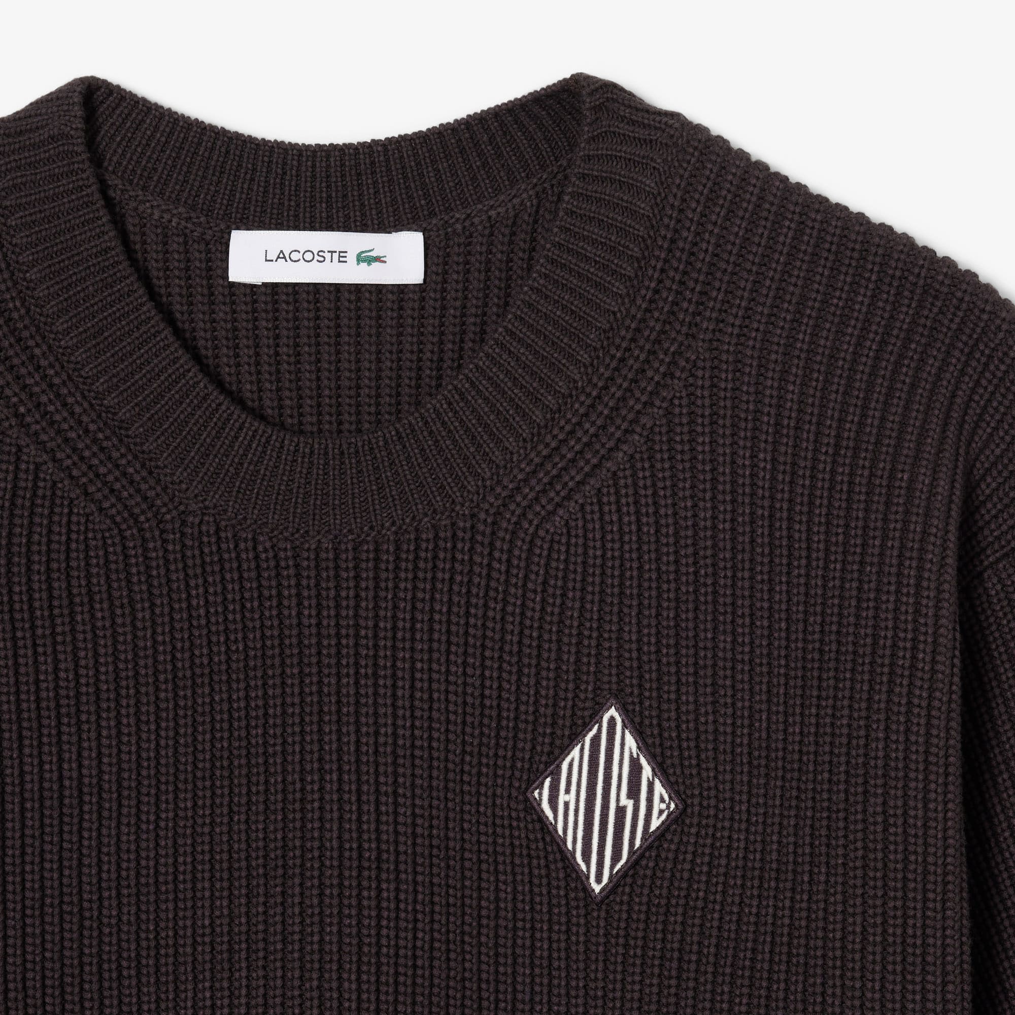 Cotton Crew Neck Sweater - Brown