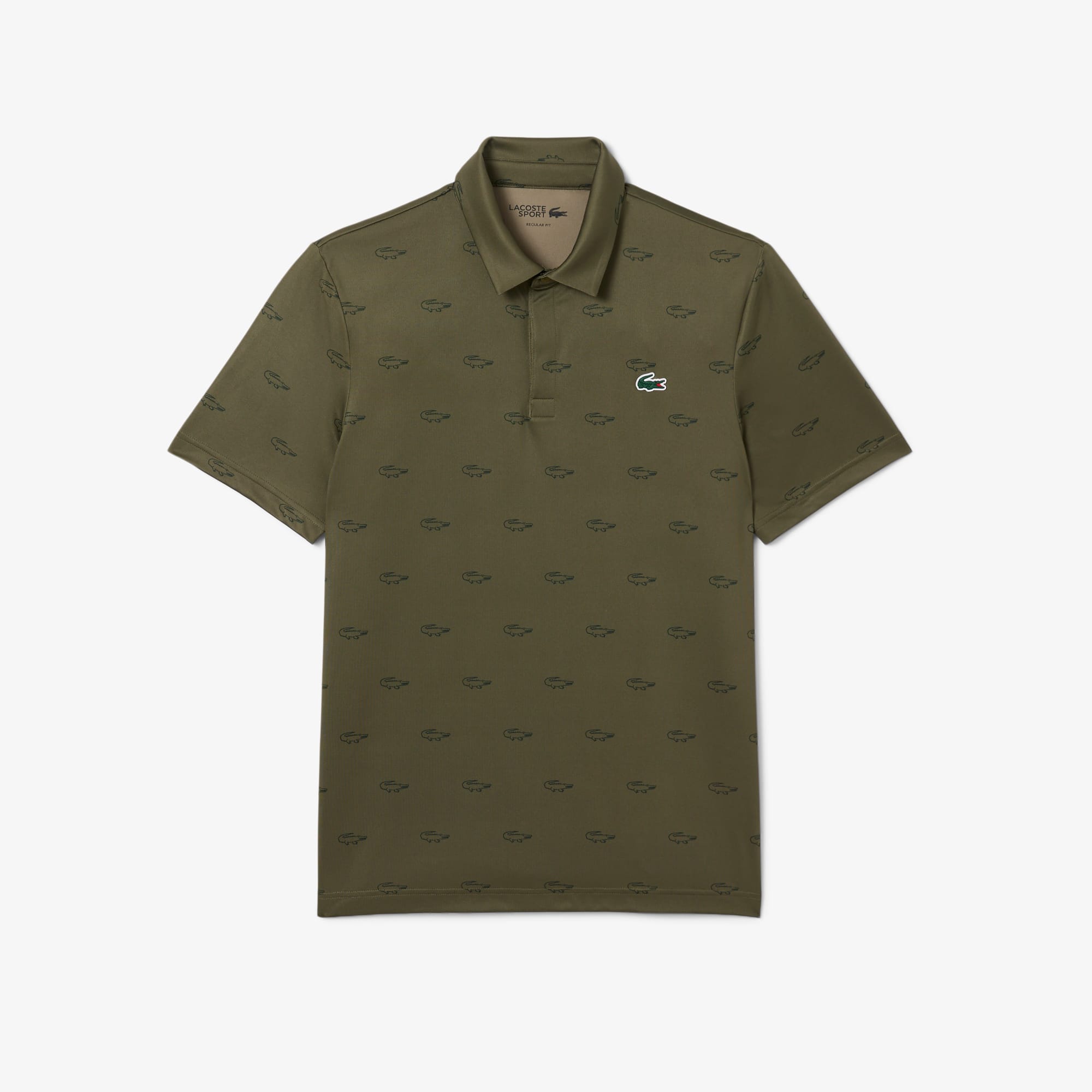 Men's Regular Fit UV Protect Golf Polo - Khaki Green / Green