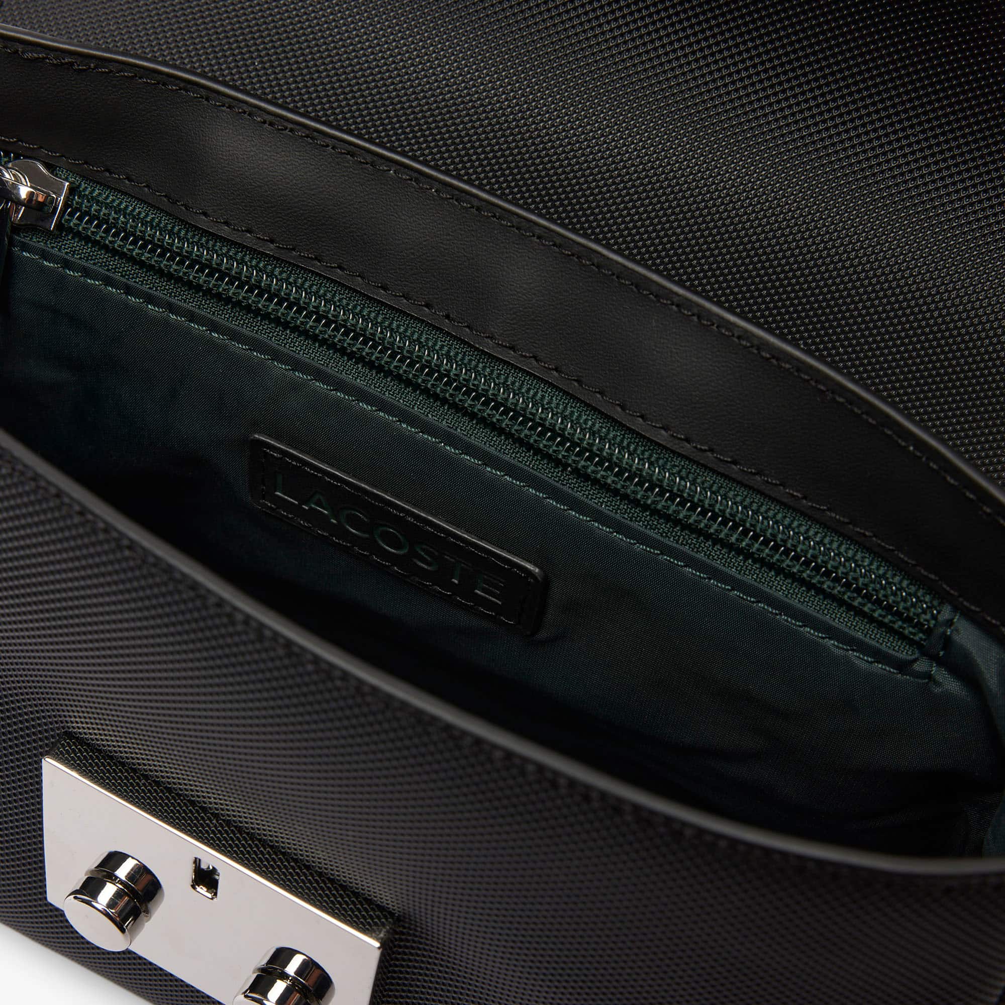 Flap Close Shoulder Bag - Black