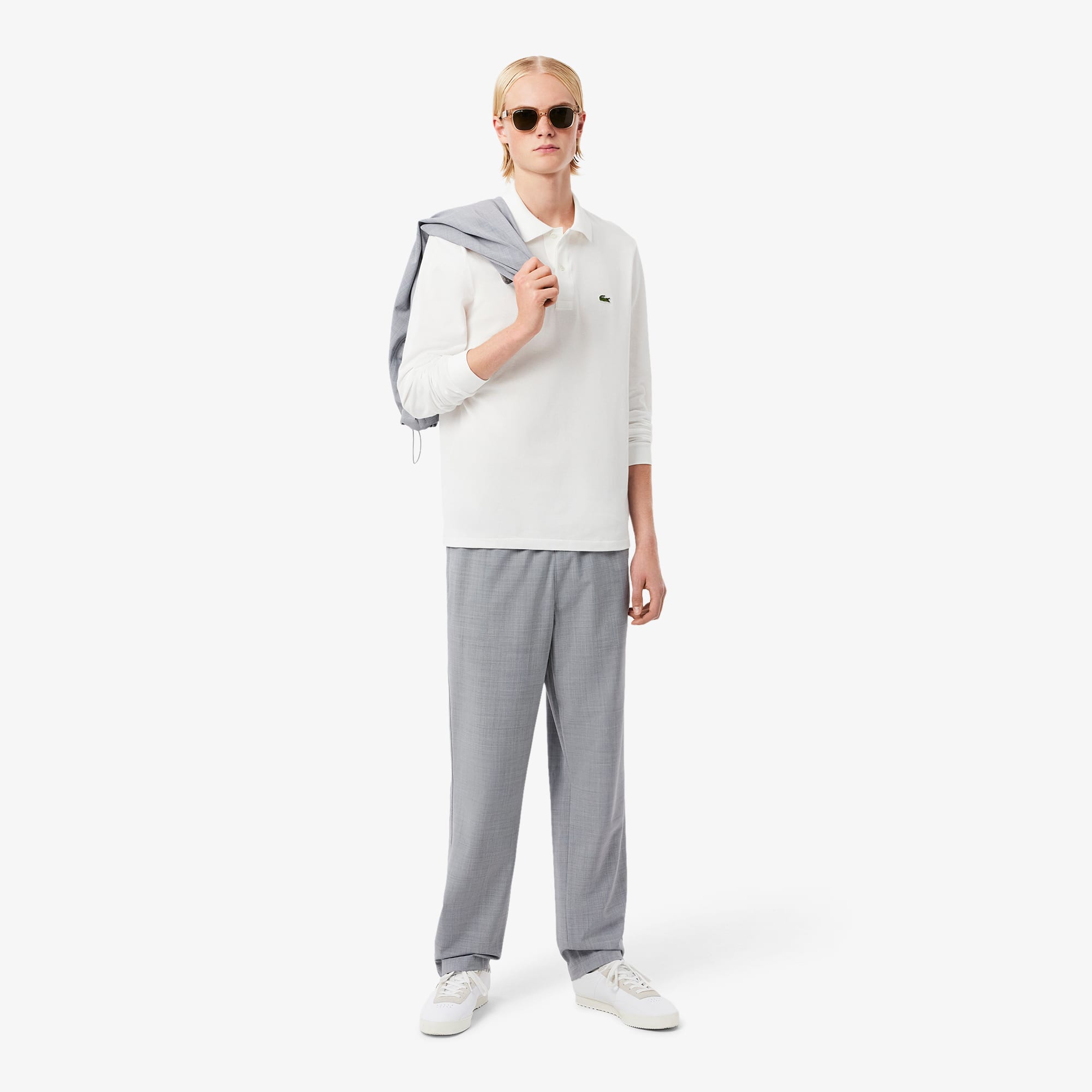 Men's Regular Fit Wool Flannel Chino Pants - Light Grey